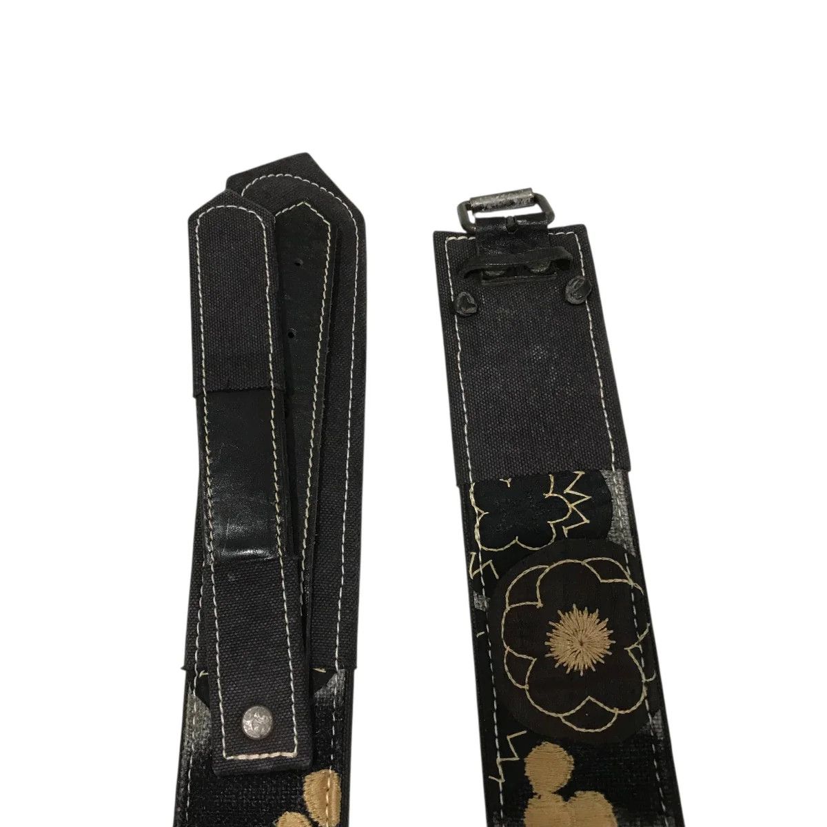 Dries Van Noten Floral Denim Patchwork Belt Size ONE SIZE - 6 Thumbnail