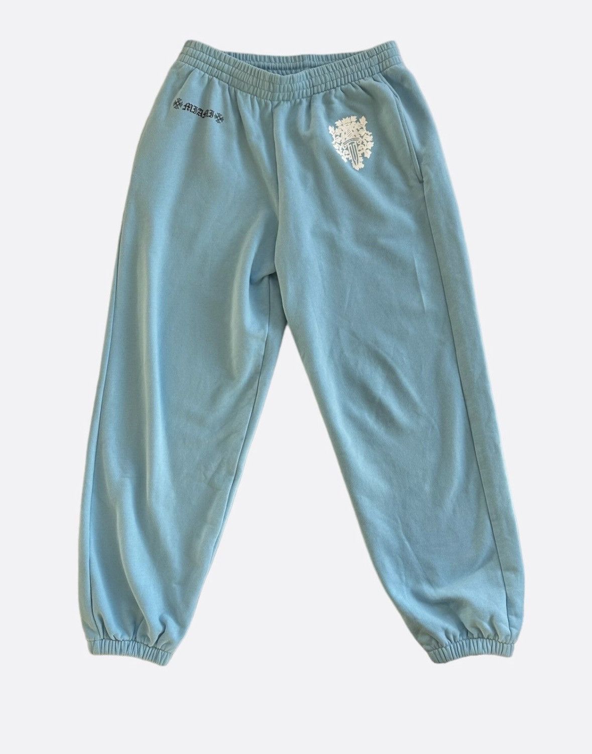 image of Chrome Hearts Miami Art Basel Sweatpants in Blue, Men's (Size 38)