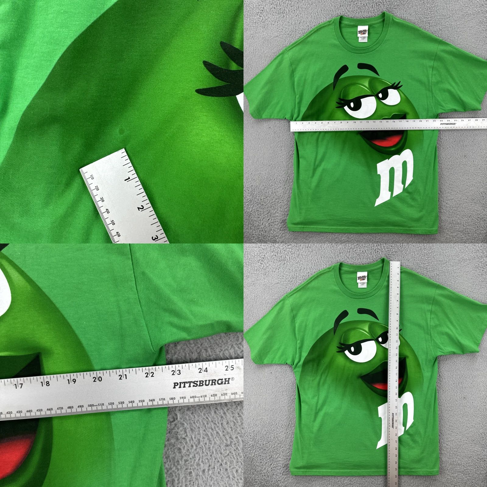 Vintage M&M’s World T-Shirt Mens XL Green Graphic Print Ms. Green M&M Short Sleeve Crew Neck Shirt Size US XL / EU 56 / 4 - 8 Thumbnail