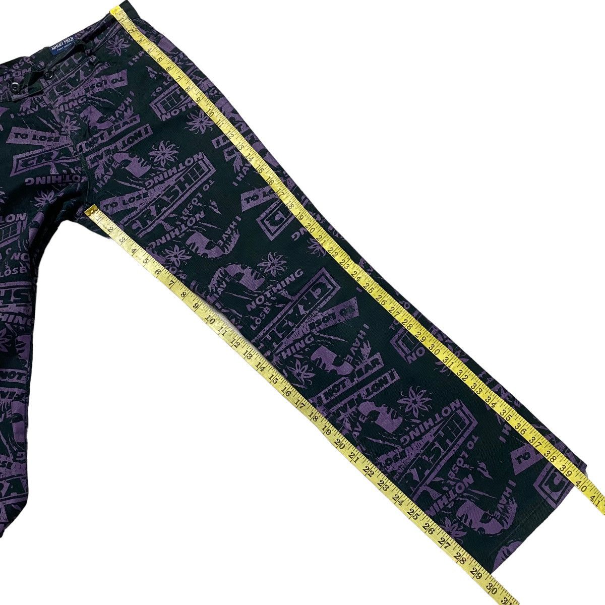 Hysteric Glamour 'Rimsby Field Crash' Nothing To Lose Graphic Flare Pants Size 29" - 19 Thumbnail