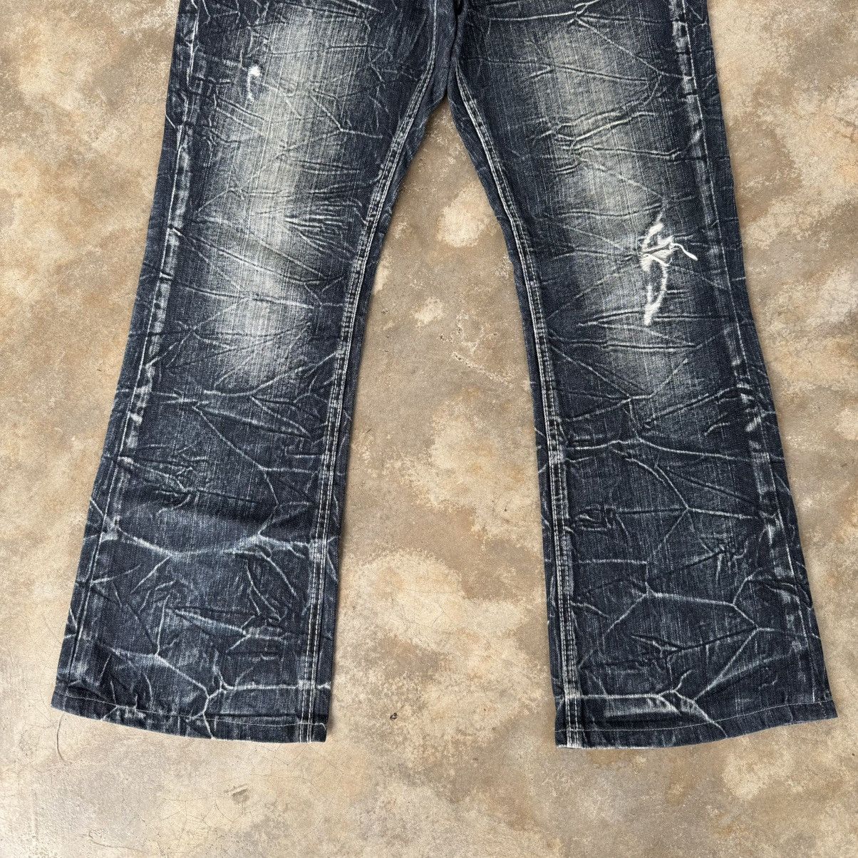 Japanese Brand VINTAGE SALTY DOG FLARE DENIM JEAN PANTS Size US 35 - 3 Thumbnail