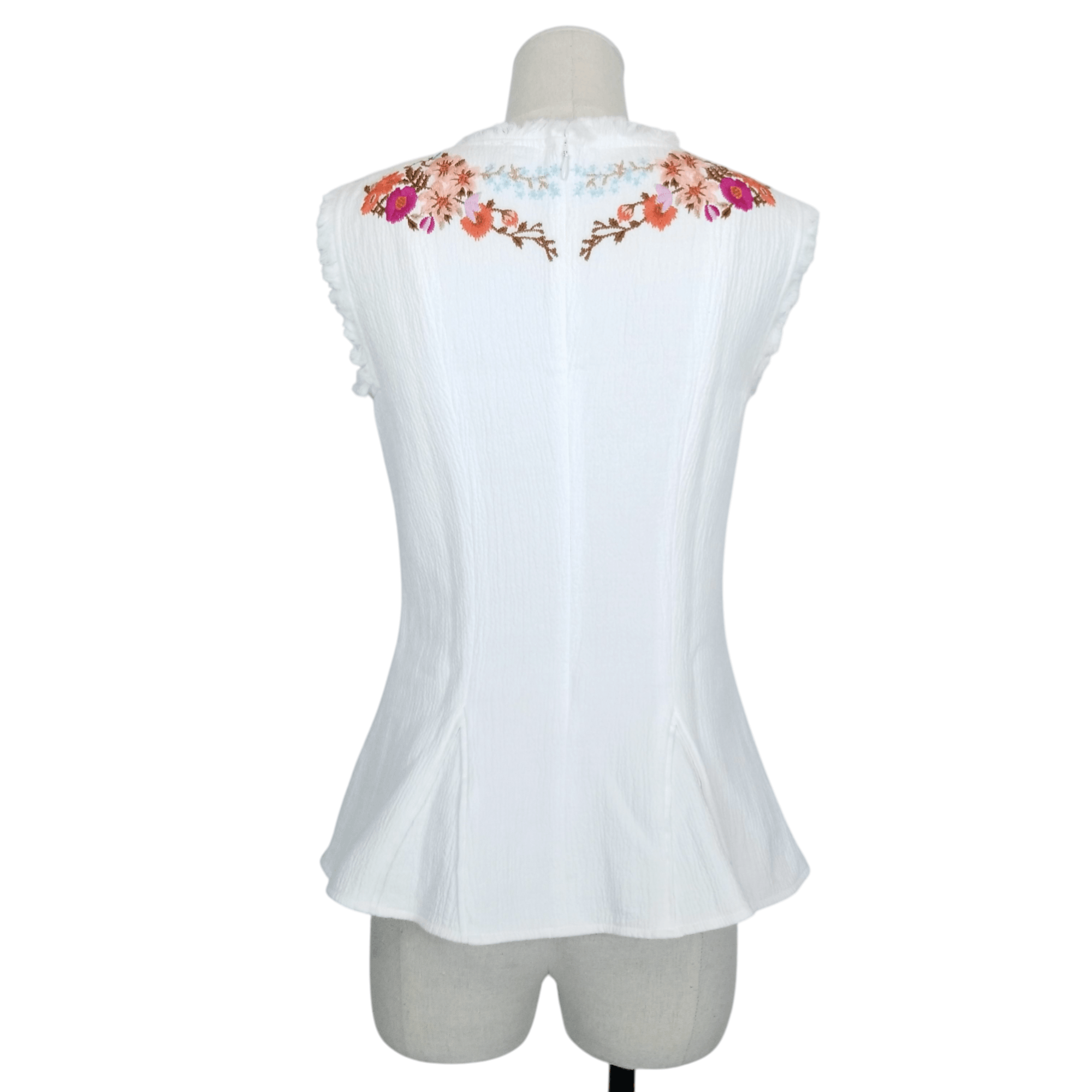 Other Sundance Sleeveless Embroidered Blouse Size XS / US 0-2 / IT 36-38 - 4 Thumbnail