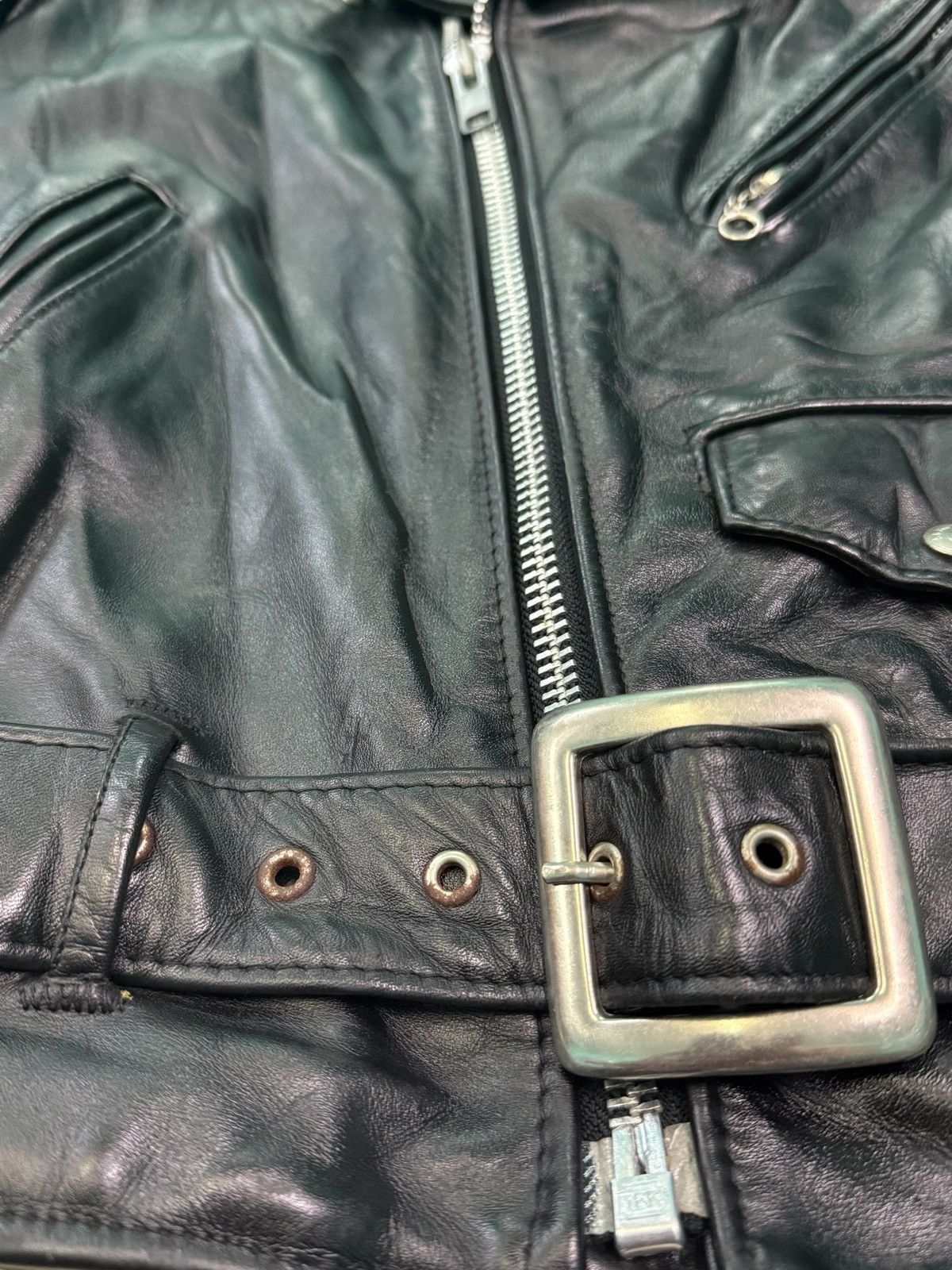 Schott RARE VINTAGE SCHOOT PERFECTO DOUBLE LEATHER RIDERS JACKET Size XS / US 0-2 / IT 36-38 - 7 Thumbnail