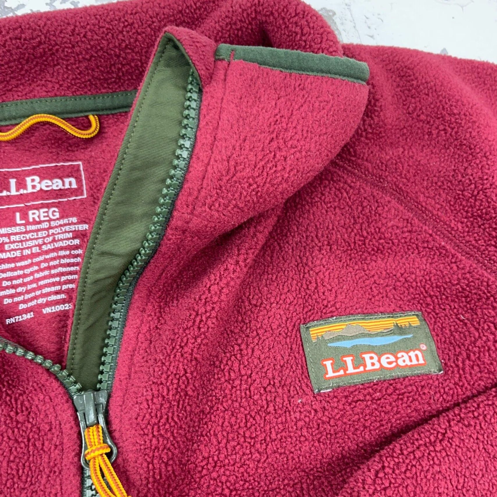 Vintage VINTAGE LL Bean Sweater Women Large Marron Blue Fleece Pullover Half Zip Jacket Regular Size L / US 10 / IT 46 - 3 Thumbnail