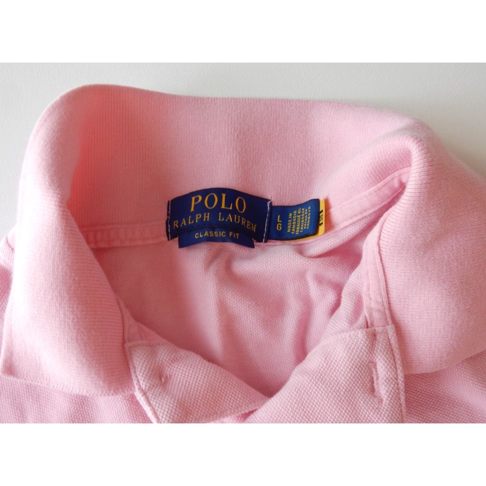 Polo Ralph Lauren Polo Ralph Lauren Polo Shirt Mens Short Sleeve Size L Pink Solid 100% Cotton Size US L / EU 52-54 / 3 - 5 Thumbnail