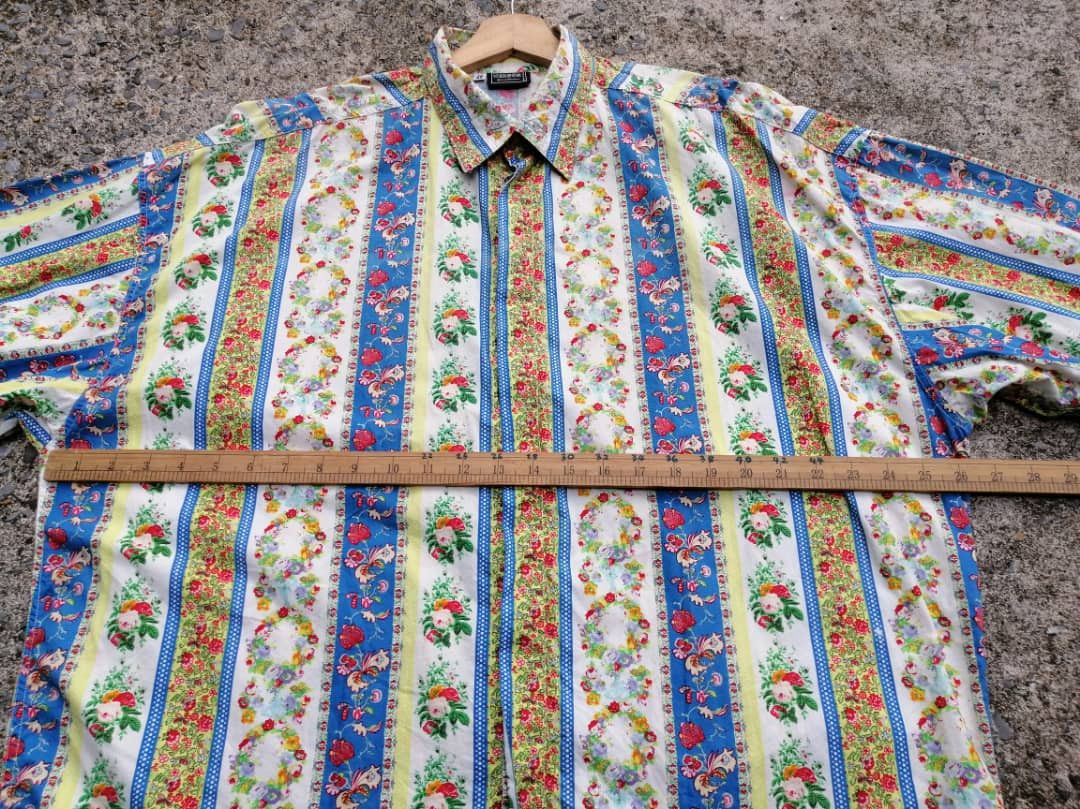 Versace × Versus Versace Versus Gianni Versace Flowers Longsleeve Buttons Shirt Size US XL / EU 56 / 4 - 3 Thumbnail