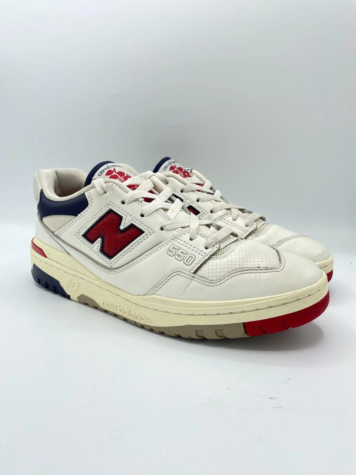 Aime Leon Dore × New Balance Aime Leon Dore New Balance 550 White Navy Red Size US 10 / EU 43 - 1 Thumbnail