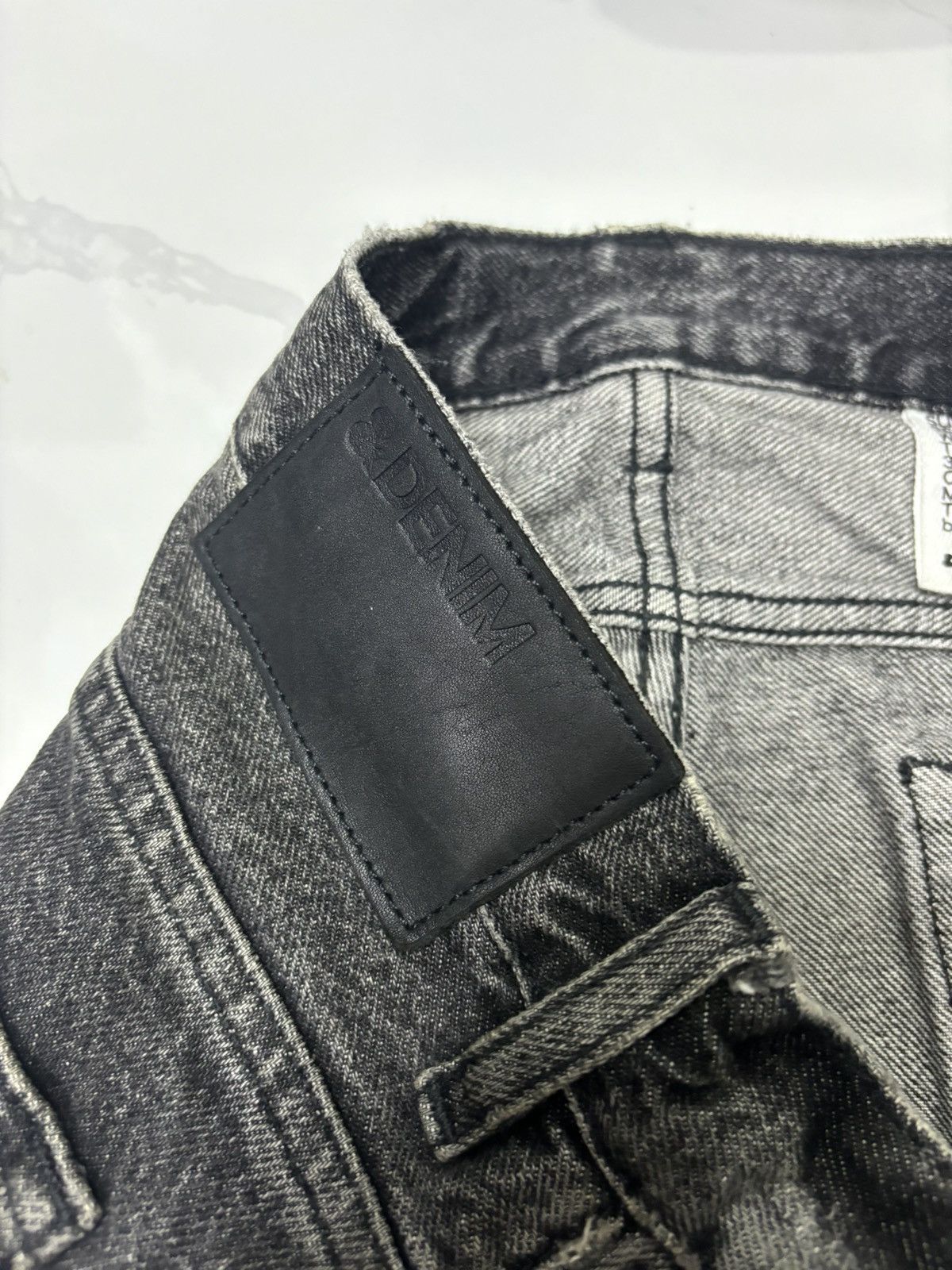 If Six Was Nine Vintage &Denim Charcoal Black Distressed Denim Jeans Size US 34 / EU 50 - 11 Thumbnail