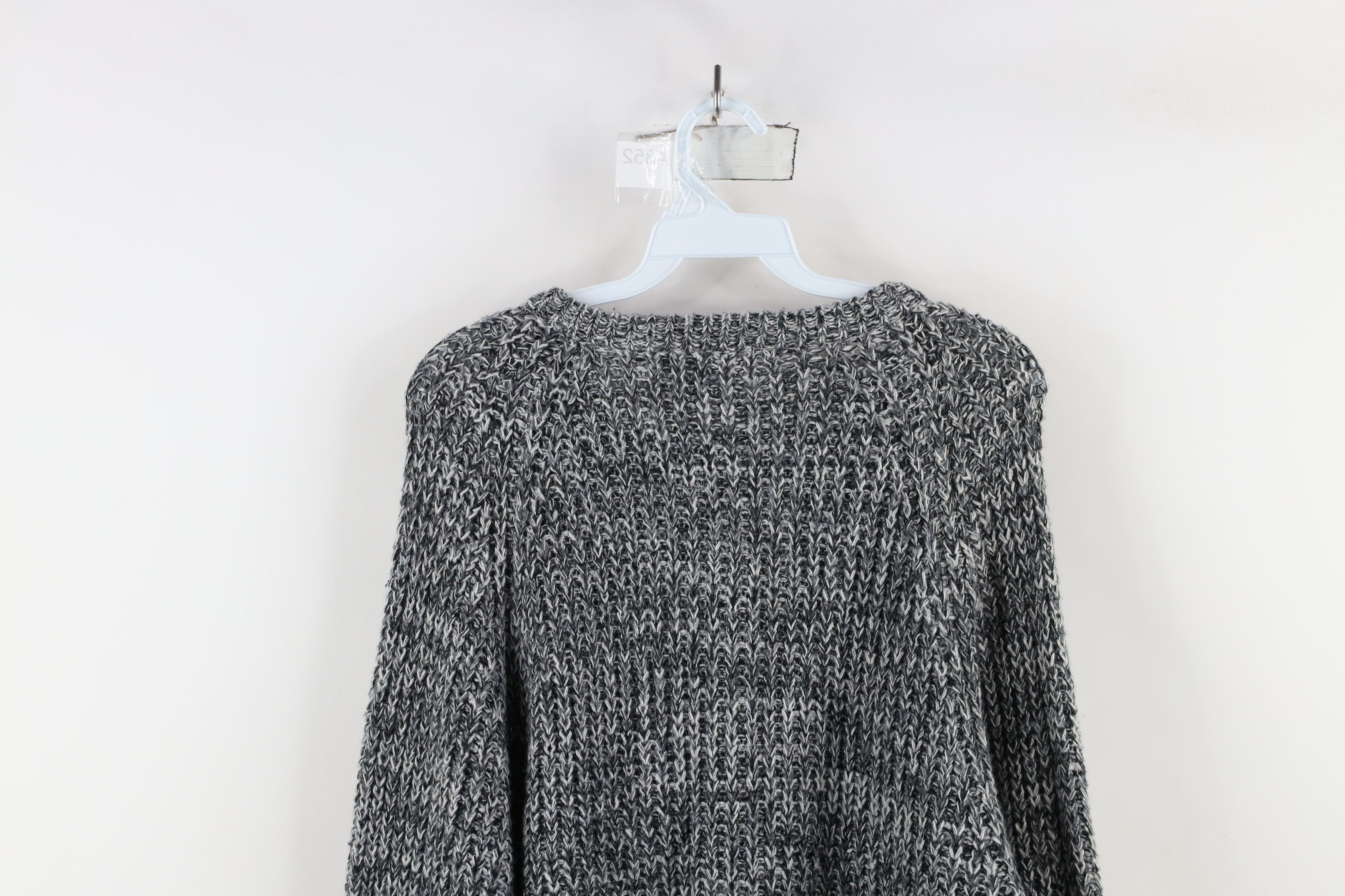 Vintage Vintage 90s Streetwear Ribbed Knit Crewneck Sweater Gray Size US L / EU 52-54 / 3 - 8 Thumbnail