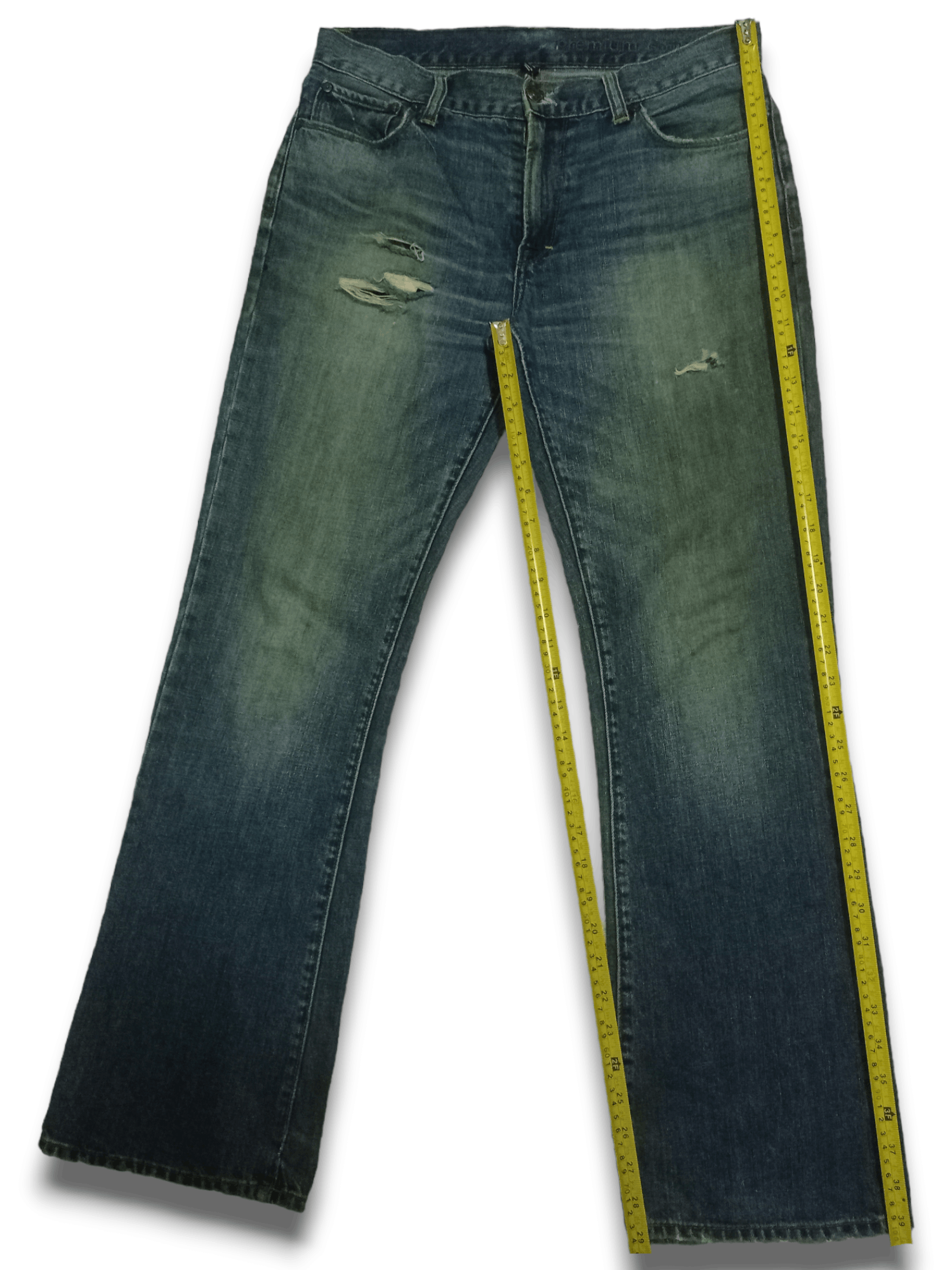 Gap Vintage Gap Premium Mud Wash Flares Style Distressed Jeans Size US 32 / EU 48 - 11 Thumbnail
