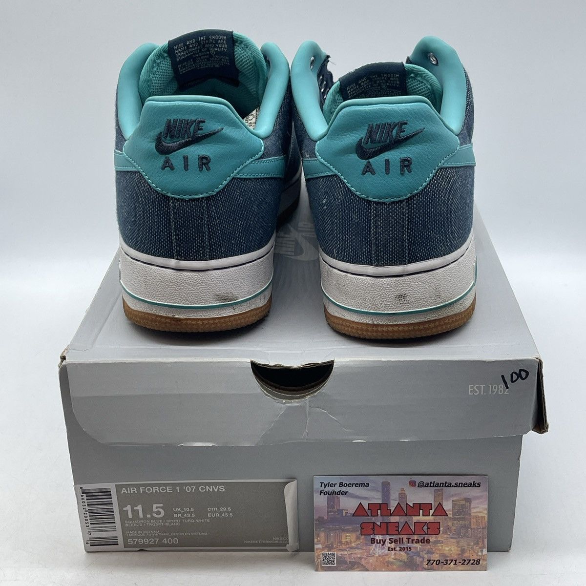 Nike Air Force 1 canvas Size US 11.5 / EU 44-45 - 3 Thumbnail