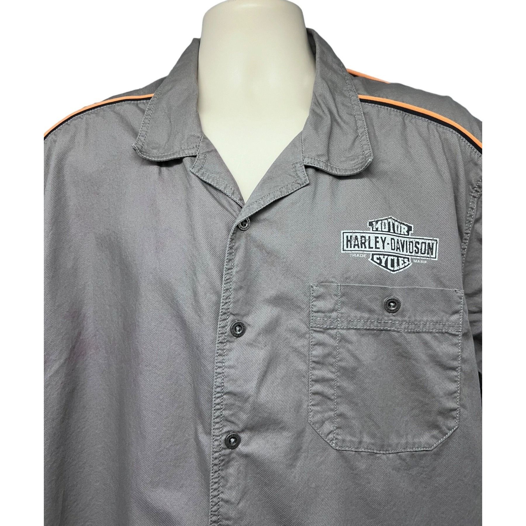 Harley Davidson Harley Davidson Mens Mechanic Garage Gray Double Graphic But Size US XXL / EU 58 / 5 - 4 Thumbnail