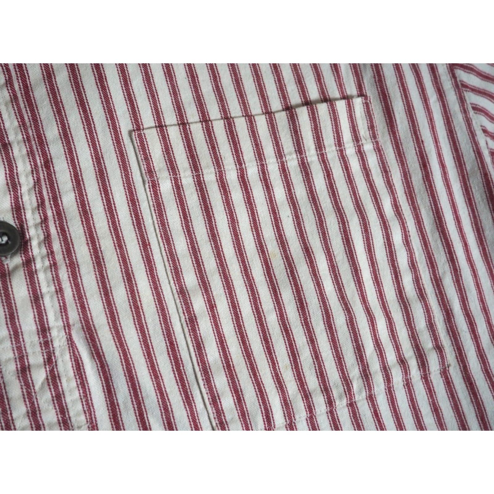 Vintage VINTAGE Old West Outfitters Henley Shirt L Red White Stripe Pocket Cotton Rockabilly 80s 90s Cowboy USA Mens Size US L / EU 52-54 / 3 - 7 Thumbnail