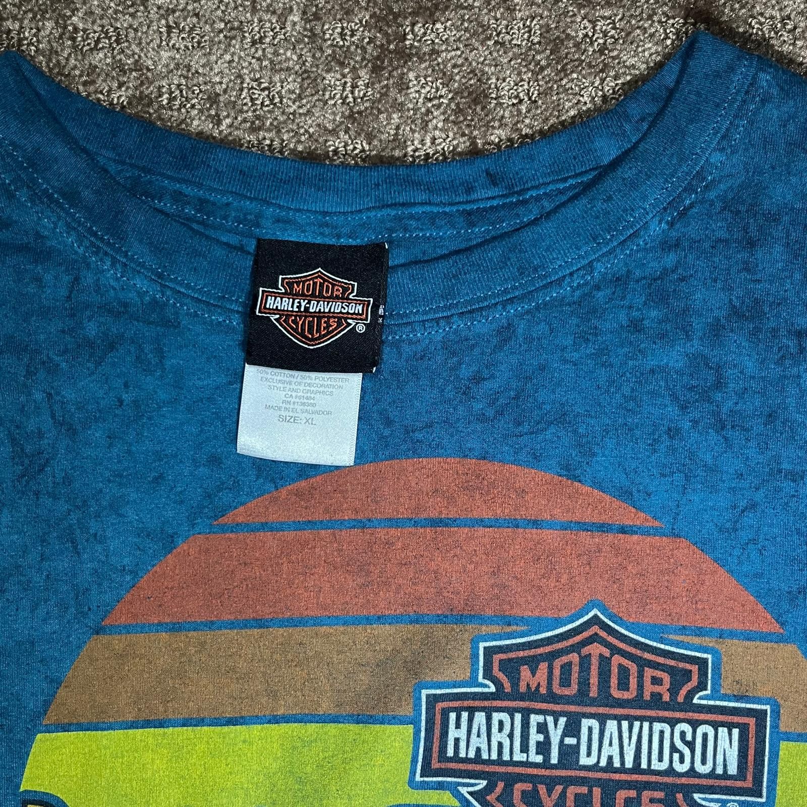 Harley Davidson 🏍️ Harley-Davidson Sunset Stripes Tee – Blue Size XL Size US XL / EU 56 / 4 - 6 Thumbnail