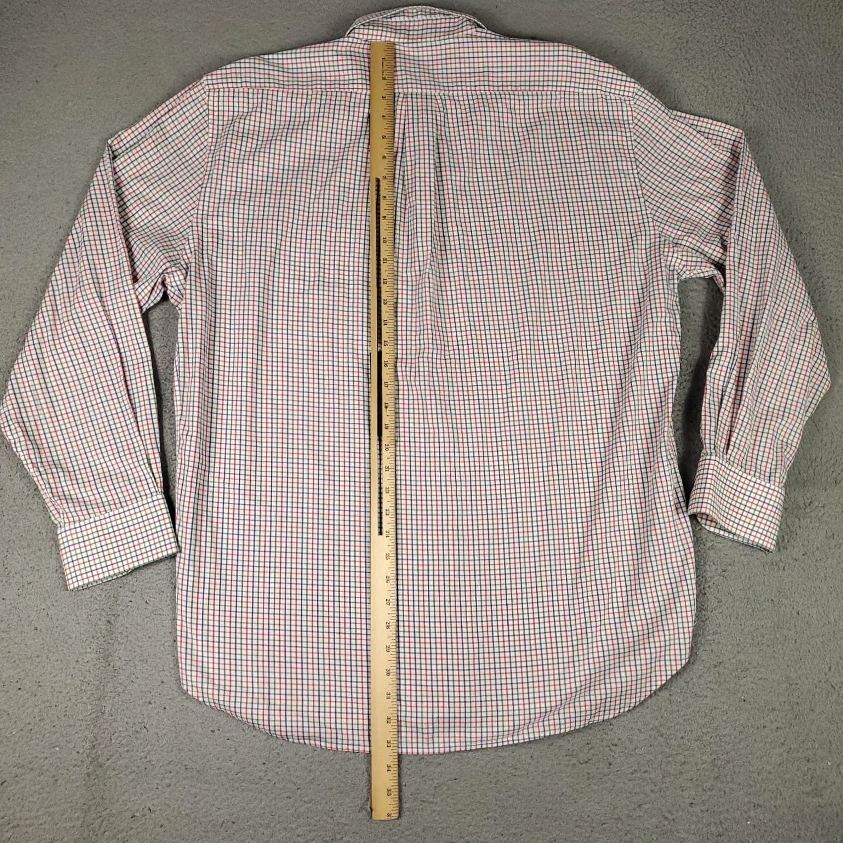 Peter Millar Peter Millar Shirt Mens XL Red White Blue Check Button-Up Long Sleeve Size US XL / EU 56 / 4 - 3 Thumbnail