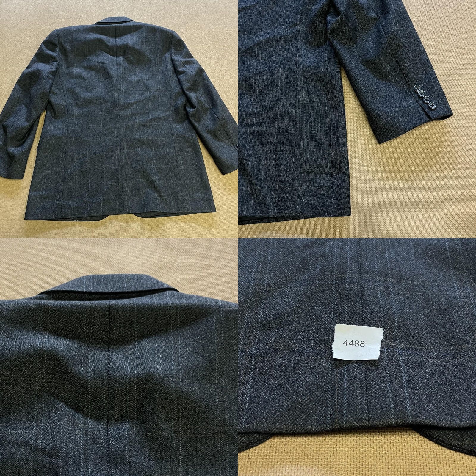 Vintage Sagewood Blazer Mens 43R Gray Plaid Wool Super 100s Sport Coat Made In Canada Size 46R - 9 Thumbnail