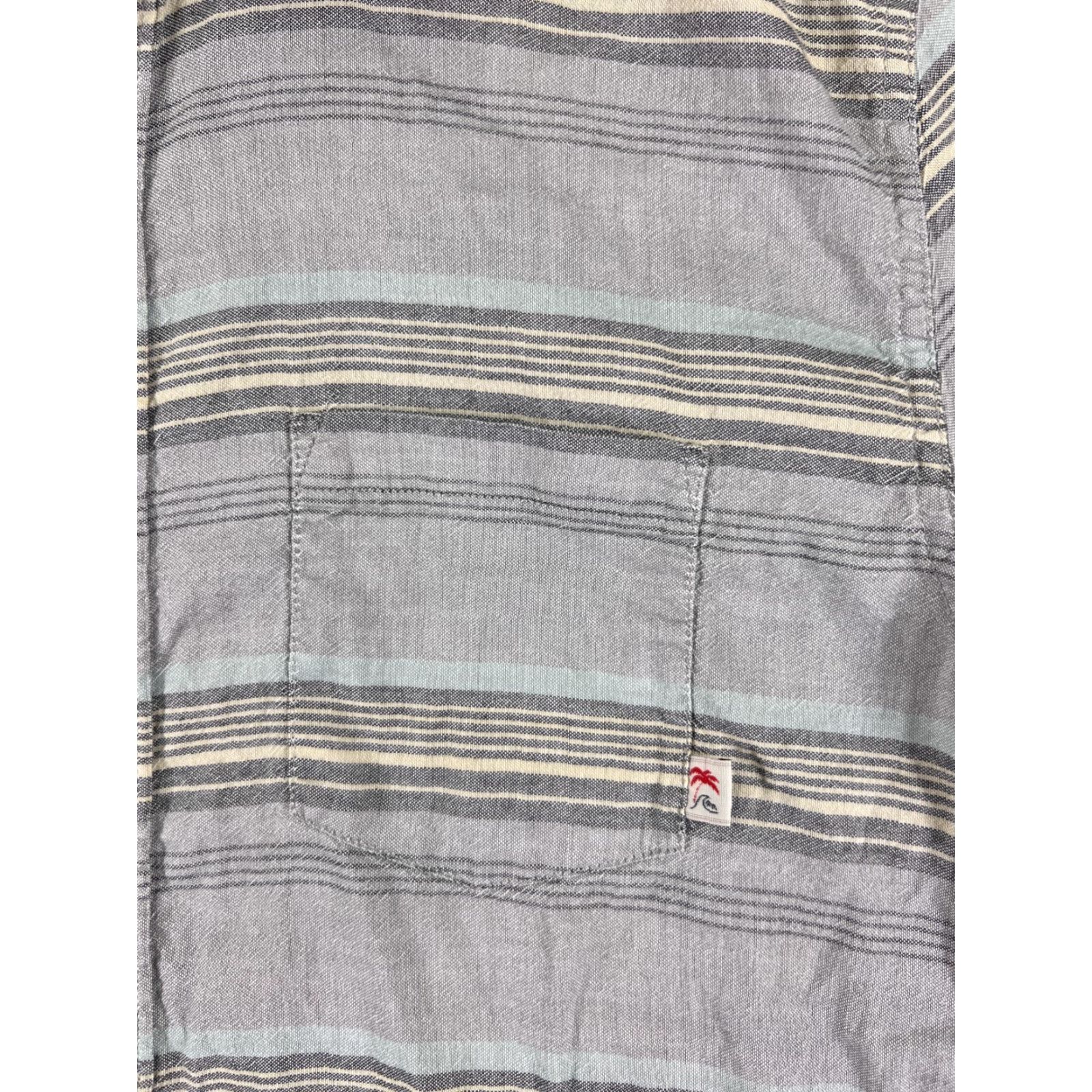 Quiksilver Quiksilver Shirt Mens Small Gray Stripe Button Up Pocket Modern Fit Skate Surf Size US S / EU 44-46 / 1 - 6 Thumbnail