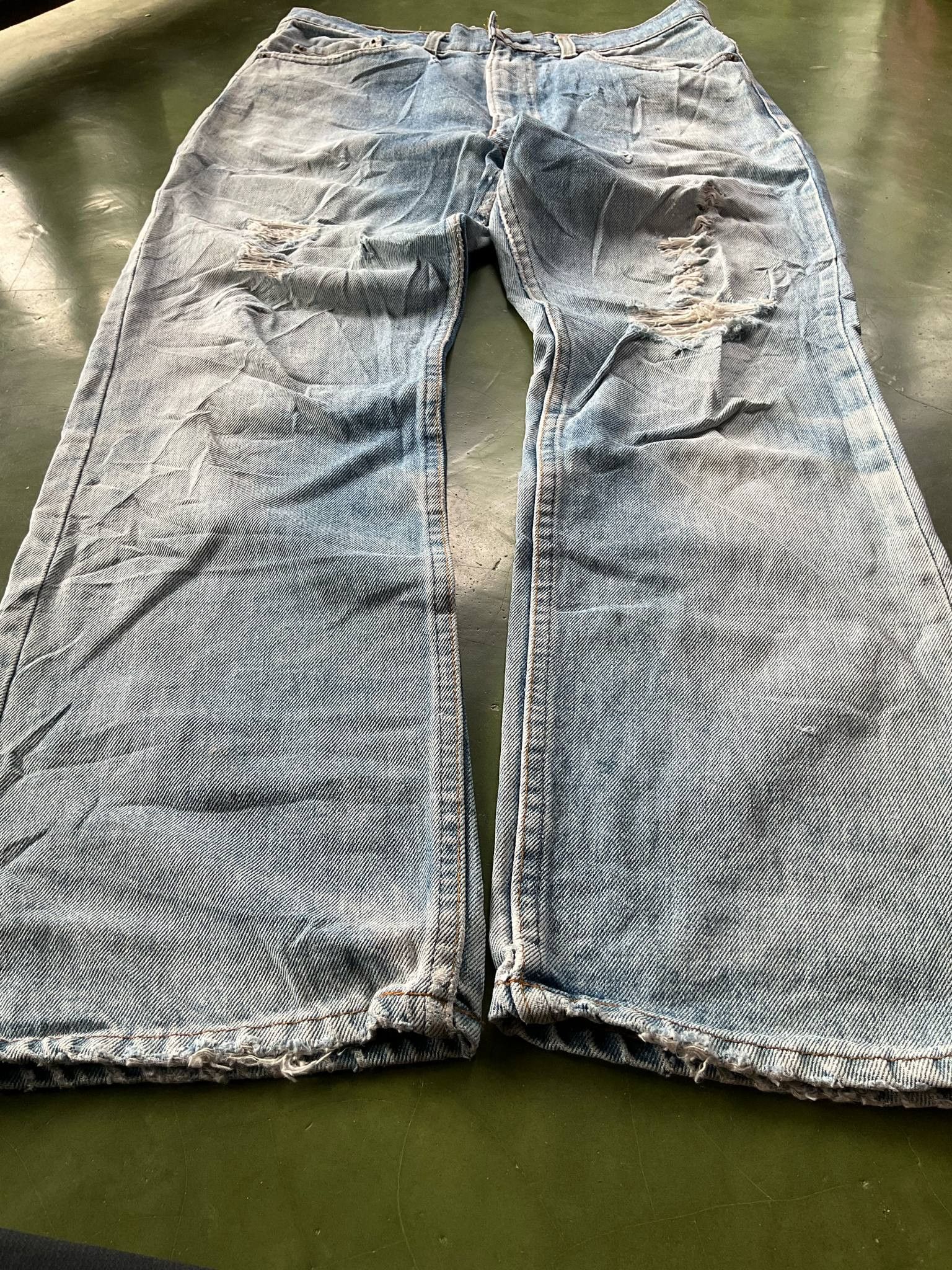 Levi's × Levi's Vintage Clothing 🔥90s Levis 517 Faded Distressed Jeans Size US 31 - 4 Thumbnail