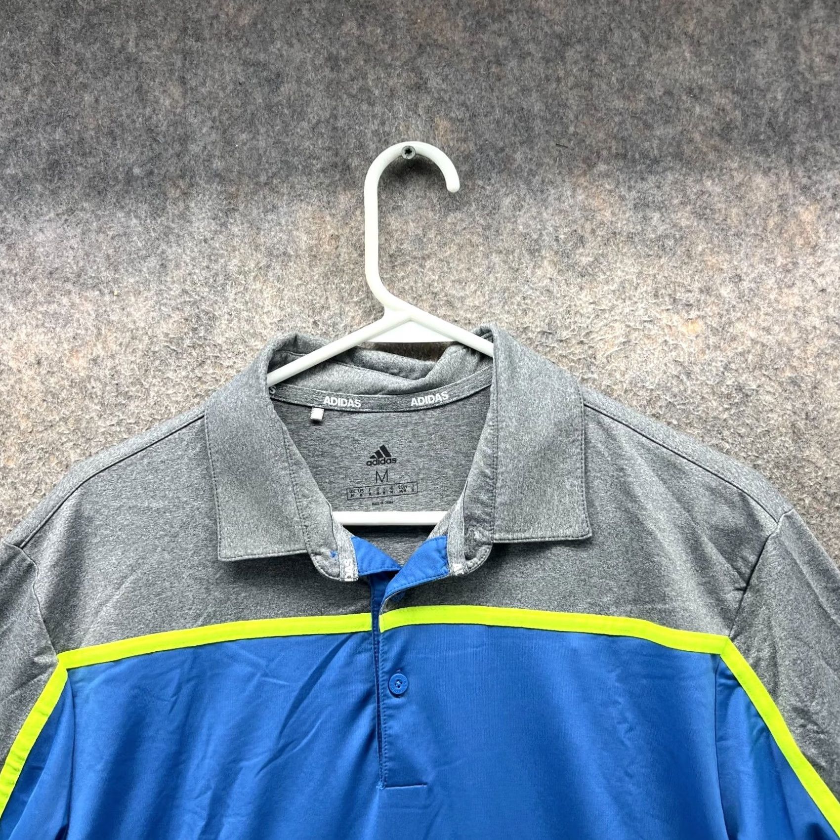 Adidas Adidas Polo Shirt Mens Medium Gray Blue Knit Golf Golfer Athletic Preppy Trefoil Shirt Polo Short Sleeve Casual Activewear Size US M / EU 48-50 / 2 - 7 Thumbnail