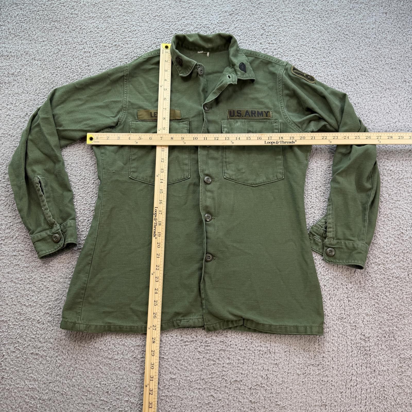 Other Vintage Vietnam Era US Army OG-107 Utility Shirt Military M Size US M / EU 48-50 / 2 - 3 Thumbnail