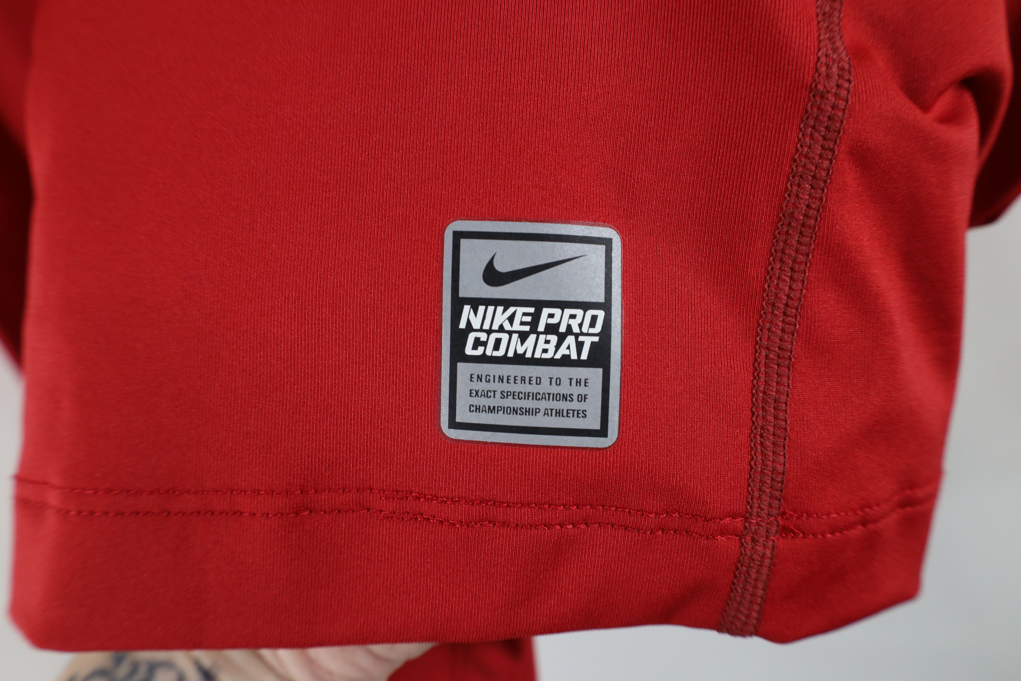 Nike Nike Pro Combat Compression Training Gym T-Shirt Red Size US L / EU 52-54 / 3 - 6 Thumbnail
