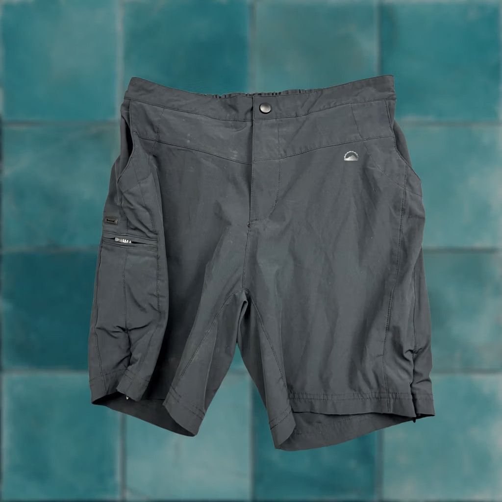 Vintage Zoic Mountain Bike MTB Shorts Mens M Black Stretch Zip Pockets Elastic Size US 31 - 1 Thumbnail
