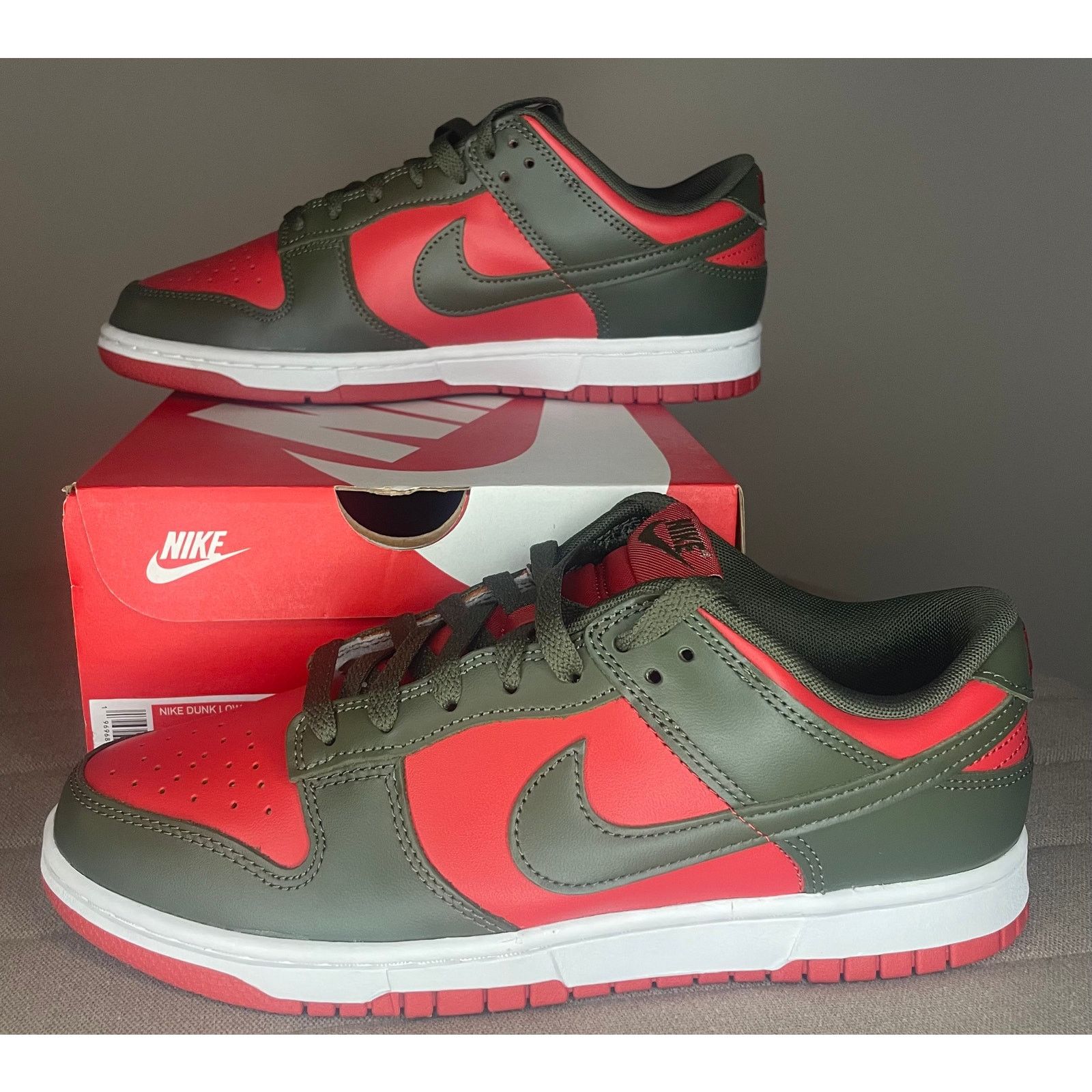Nike Nike Dunk Low Retro Mystic Red Cargo Khaki - Size 8.5 Men's Size US 8.5 / EU 41-42 - 9 Thumbnail
