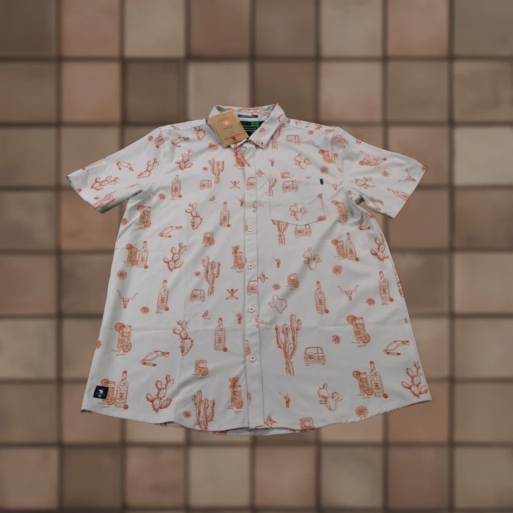 Vintage William Murray Shirt Mens XL Titos Drink Glasses Cactus Desert Graphic Golf NEW Size US XL / EU 56 / 4 - 1 Thumbnail