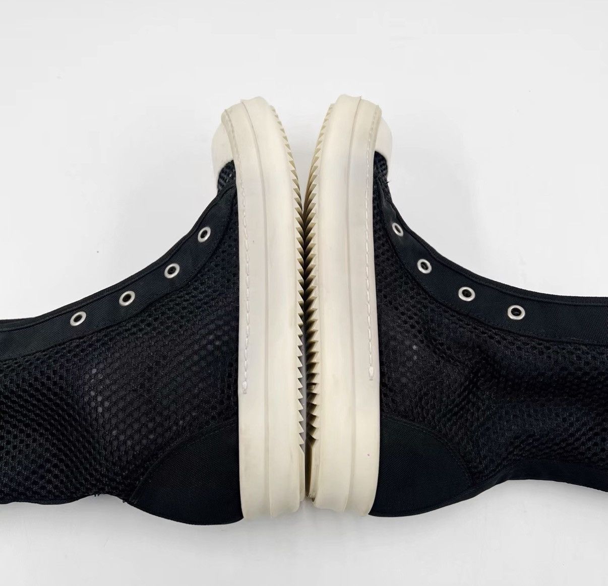 Rick Owens Rick Owens / RO Black Mesh Breathable High-Top Sneakers K12 Size US 5 / IT 35 - 5 Thumbnail