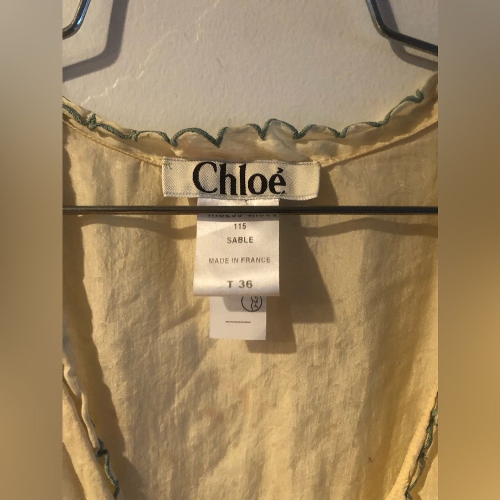 Chloe Vintage Chloe silk top low cut Buur toned with neck wrap Size S / US 4 / IT 40 - 6 Thumbnail