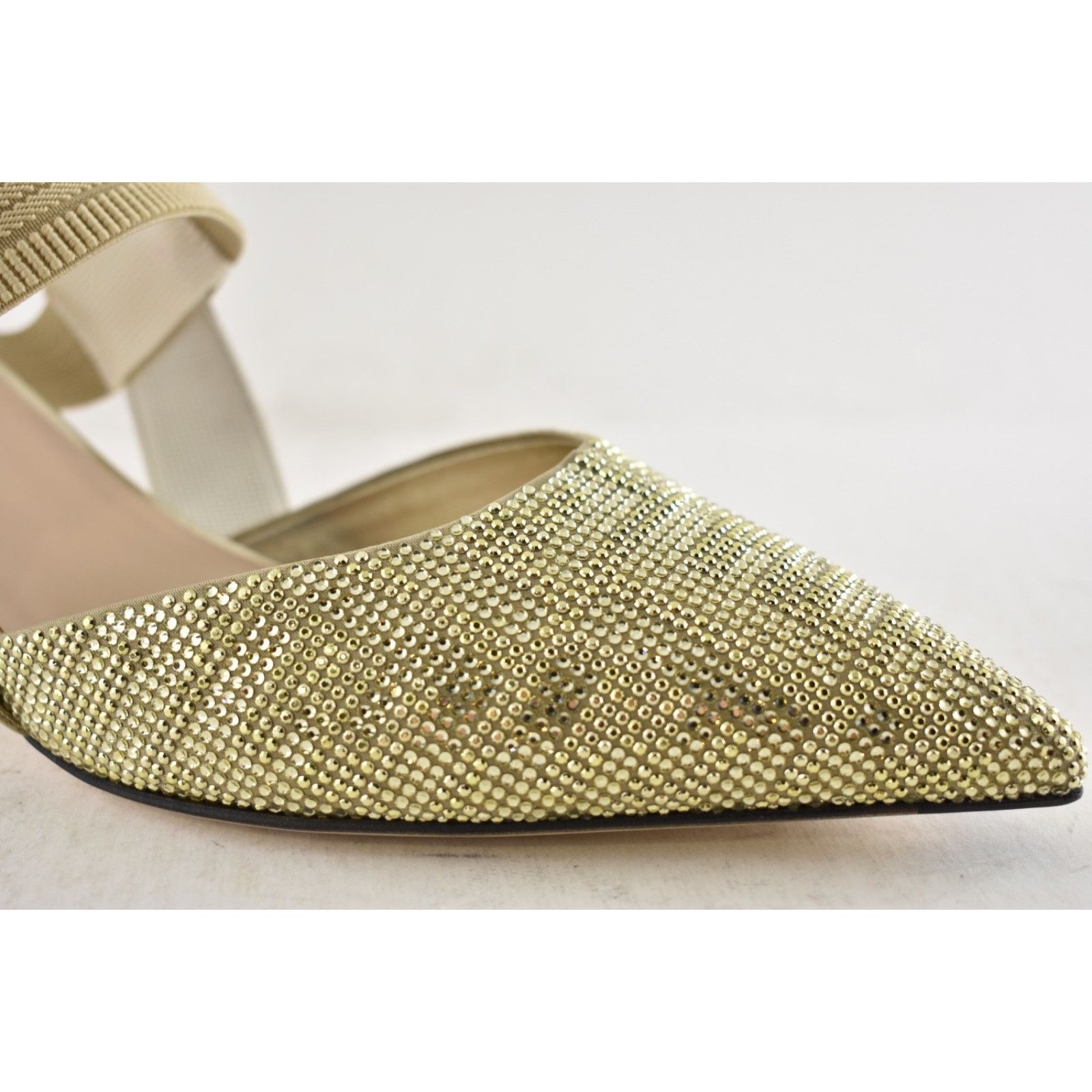 Fendi Fendi Colibri 55mm Gold Strass Crystal FF Slingback 42 Size US 12 / IT 42 - 6 Thumbnail