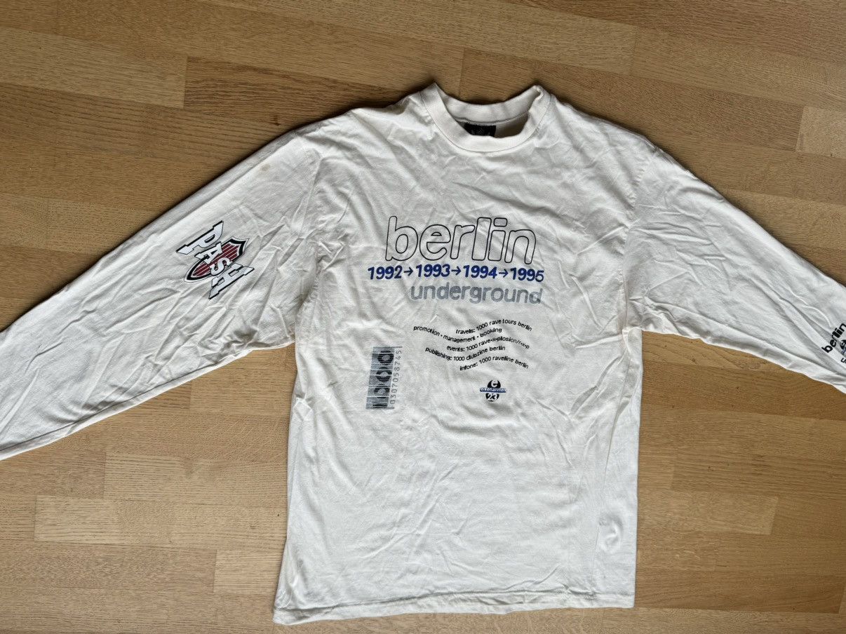 Vintage VTG 1995 PASH Berlin Underground Techno Longsleeve 1000 Size US L / EU 52-54 / 3 - 16 Thumbnail