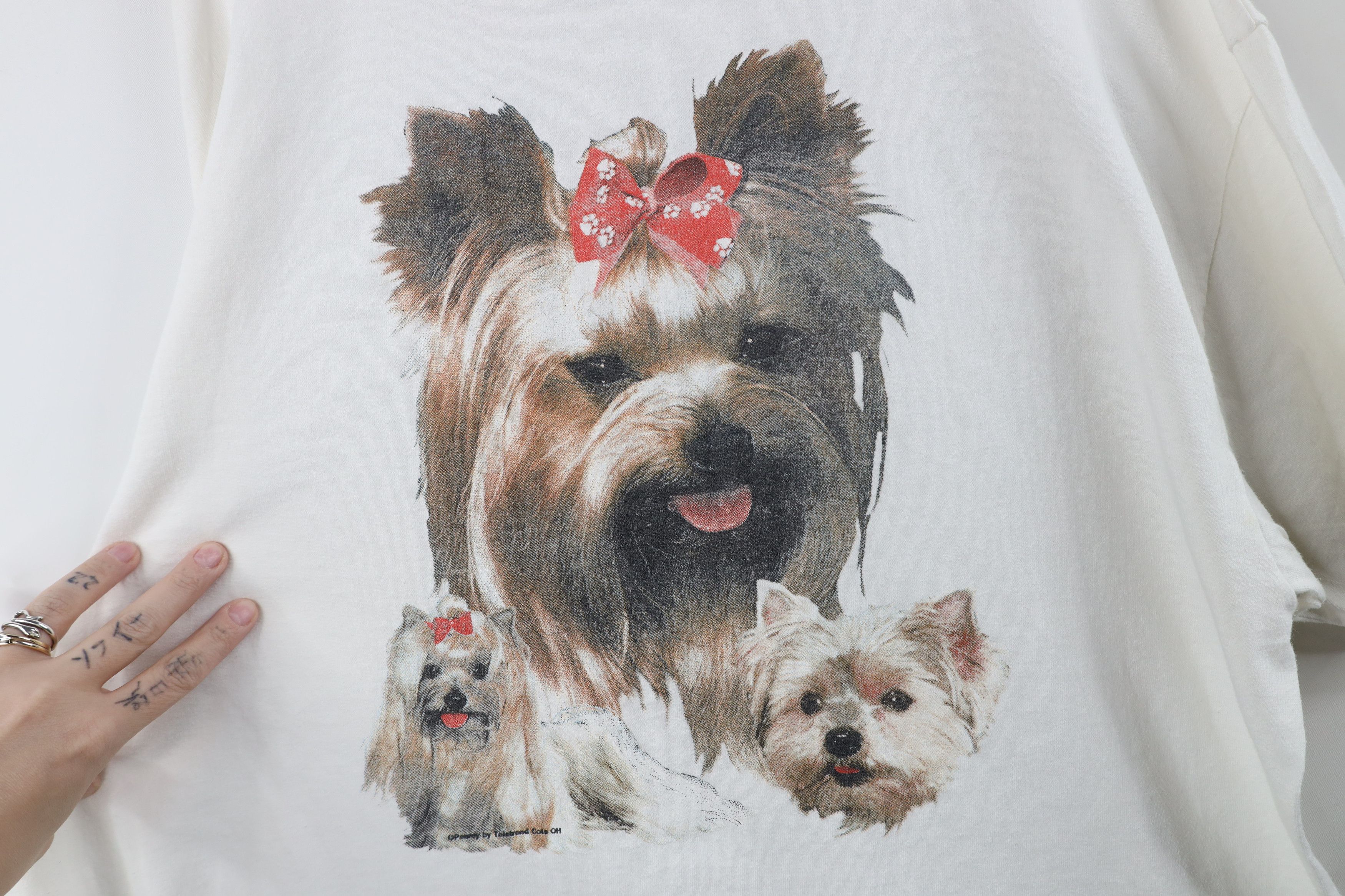 Vintage Vintage 90s Streetwear Yorkshire Terrier Yorkie Dog T-Shirt Size XL / US 12-14 / IT 48-50 - 10 Thumbnail