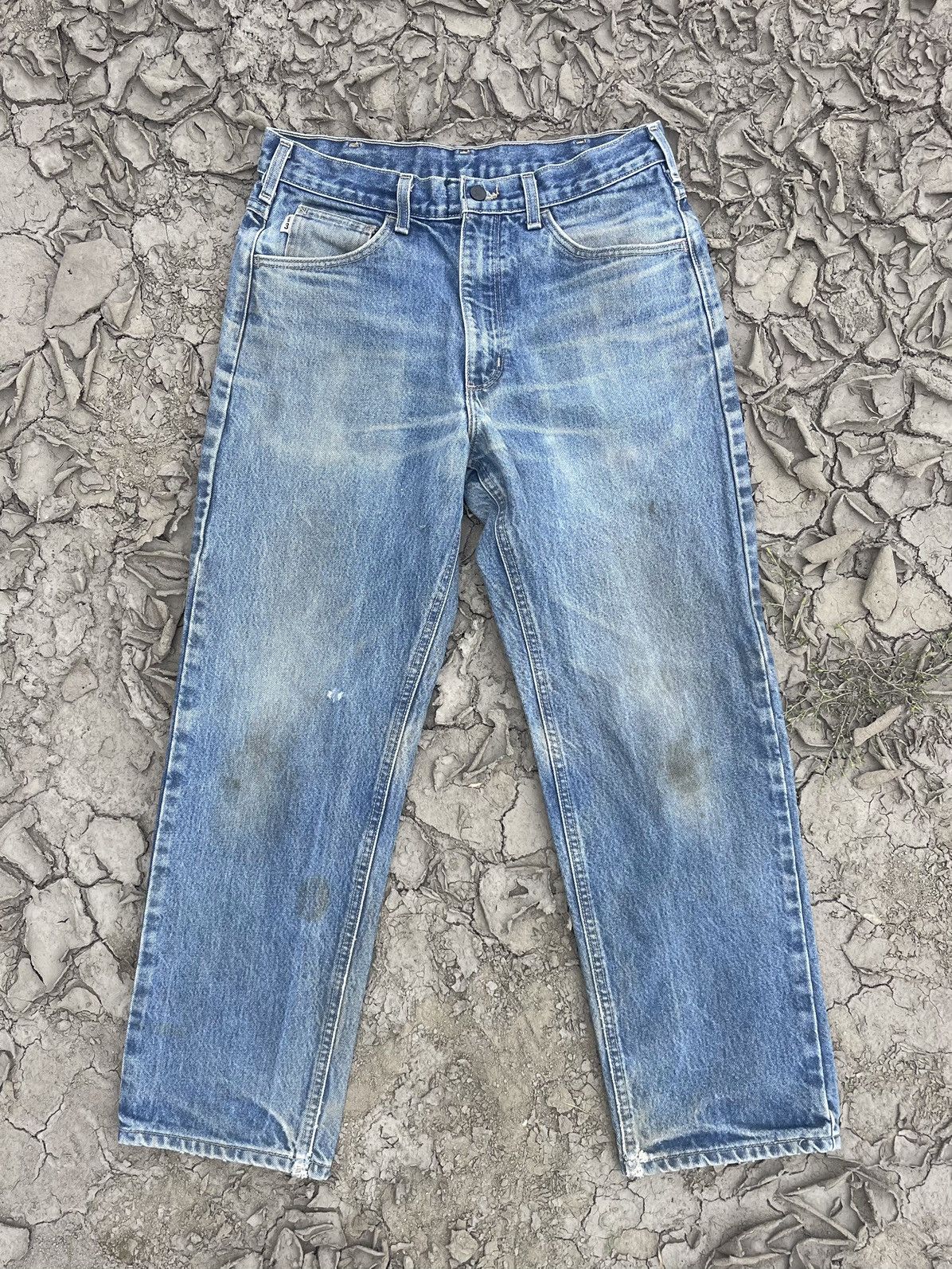Carhartt Vintage Carhartt 2006 flame-resistant distressed jeans Size US 33 - 1 Thumbnail