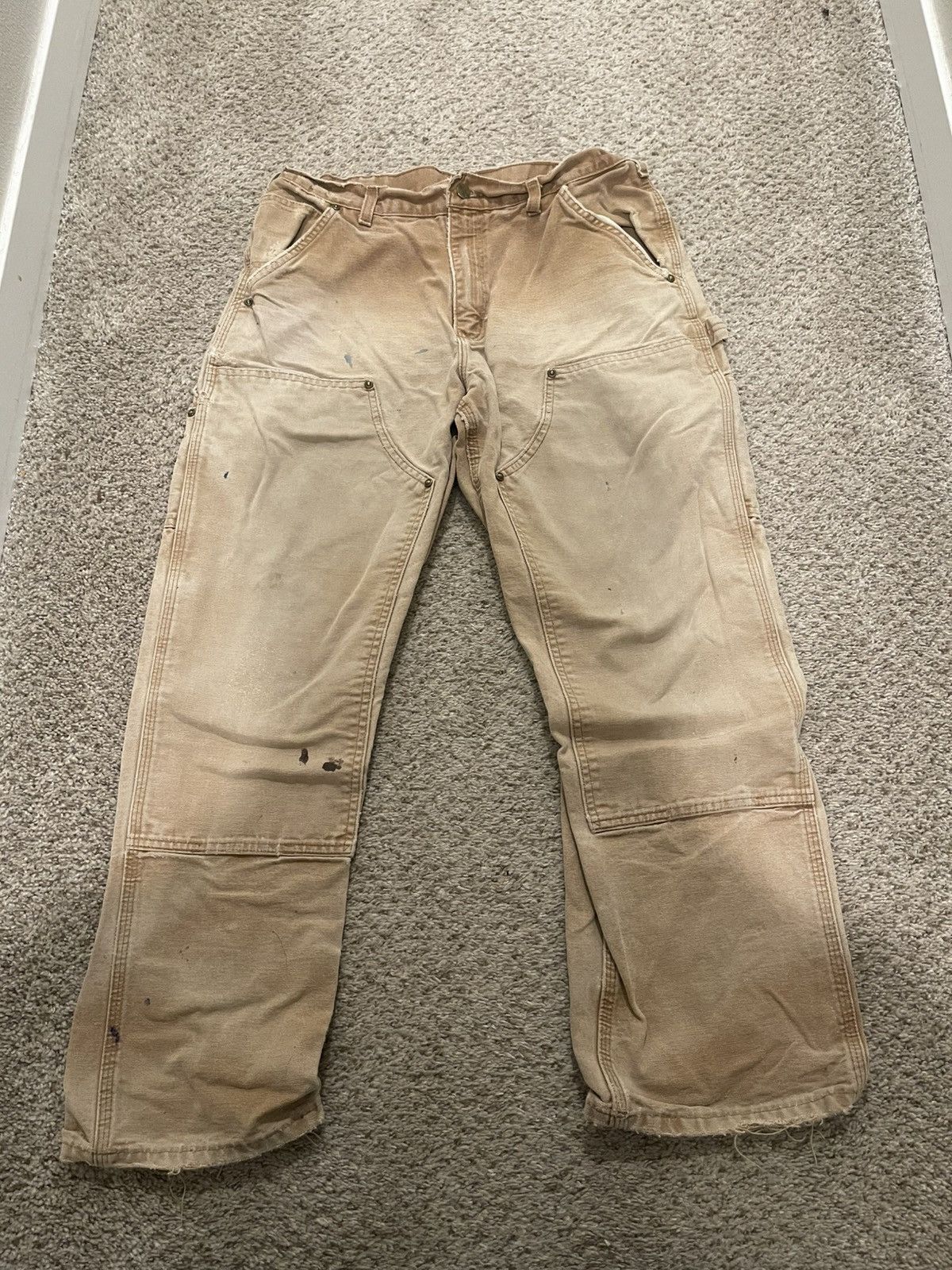 Carhartt × Vintage Carhart beige vintage Size US 33 - 1 Thumbnail