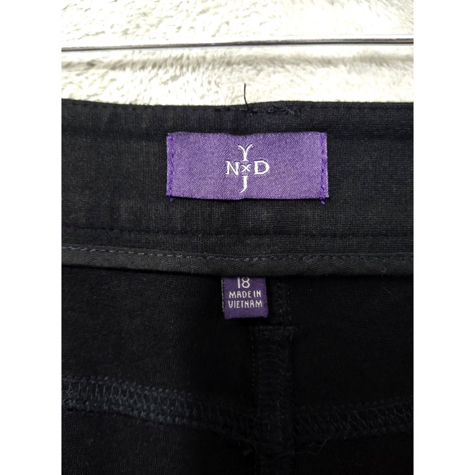NYDJ NYDJ Pants Womens 18 Black Skinny Samantha Ponte Lift Tuck Stretch High Rise Skinny Leg Casual 18 Womens Pants Black NYDJ Slim Plus Size 18 Size 40" / US 18 - 7 Thumbnail