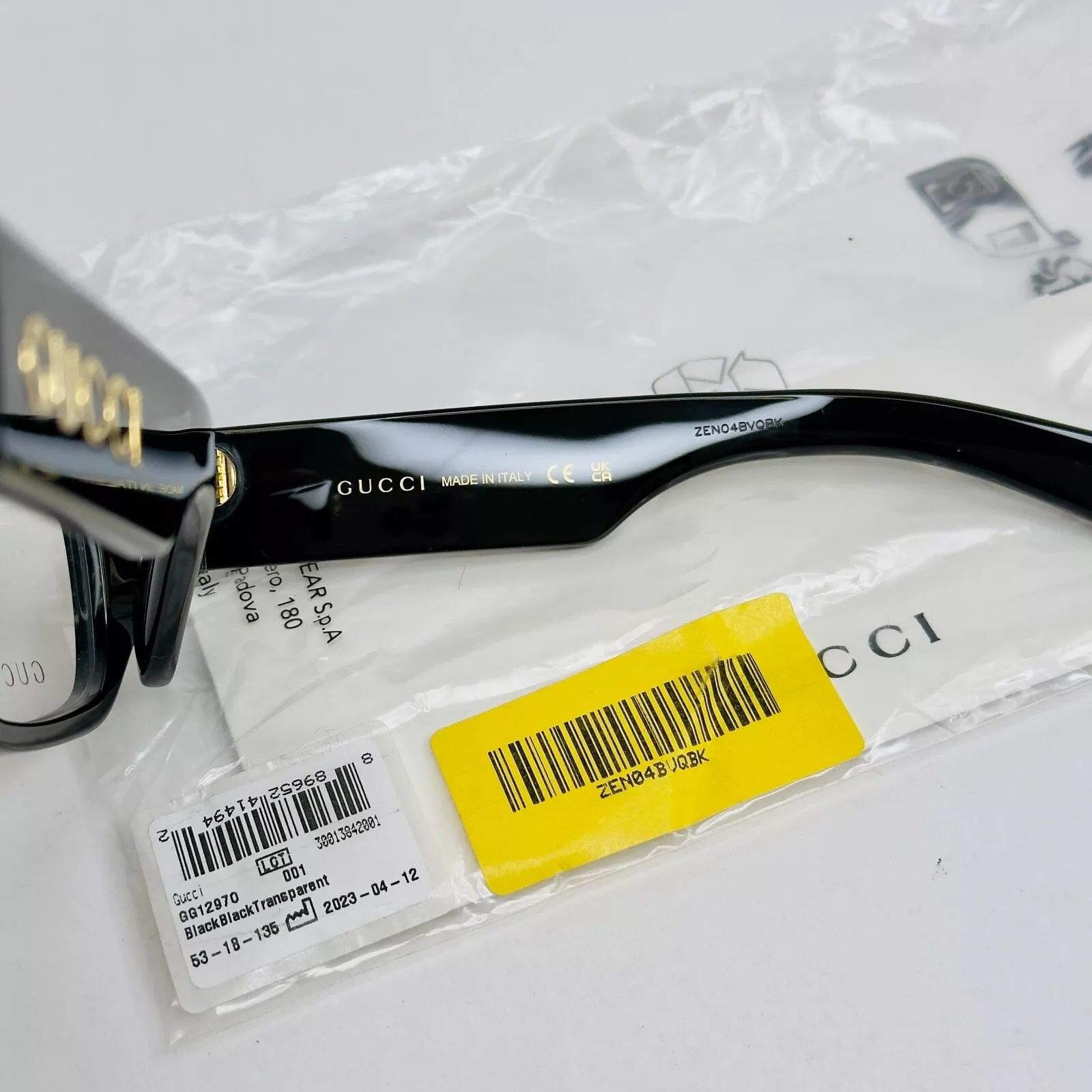 Gucci GUCCI Authentic 1297 Black Square Eyeglasses GG1297O 001 Size ONE SIZE - 5 Thumbnail