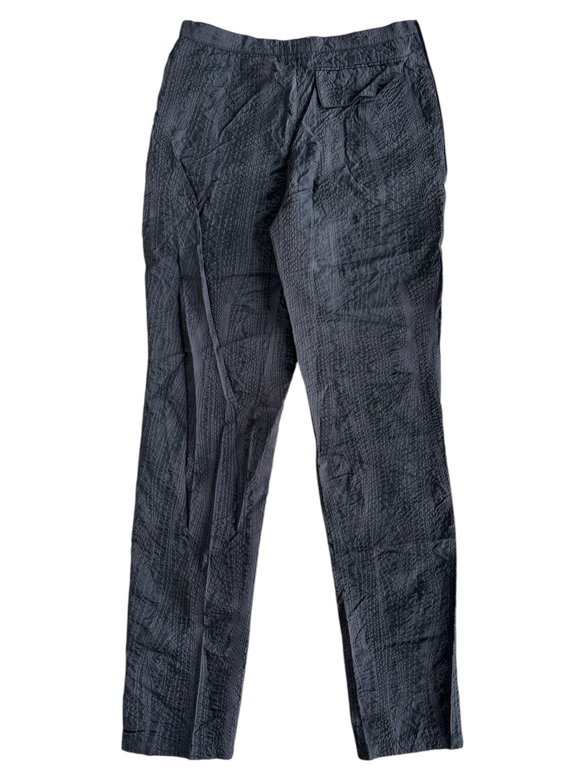 W&LT × Walter Van Beirendonck 90s W&LT Reptile Print embossed nylon pants. Size 29" - 2 Thumbnail