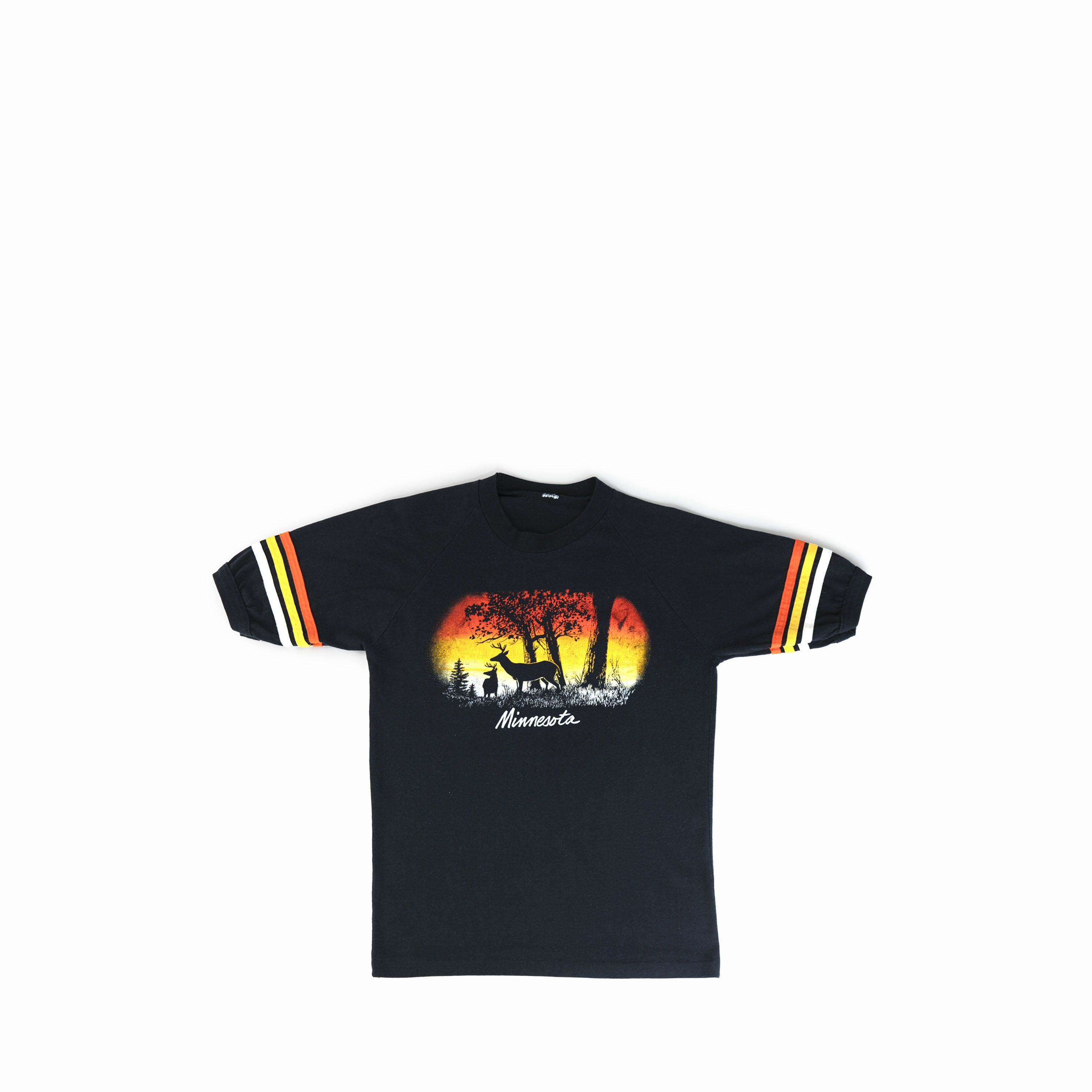 Vintage Vintage 1980's Minnesota Ringer Tee Shirt Size US M / EU 48-50 / 2 - 1 Thumbnail