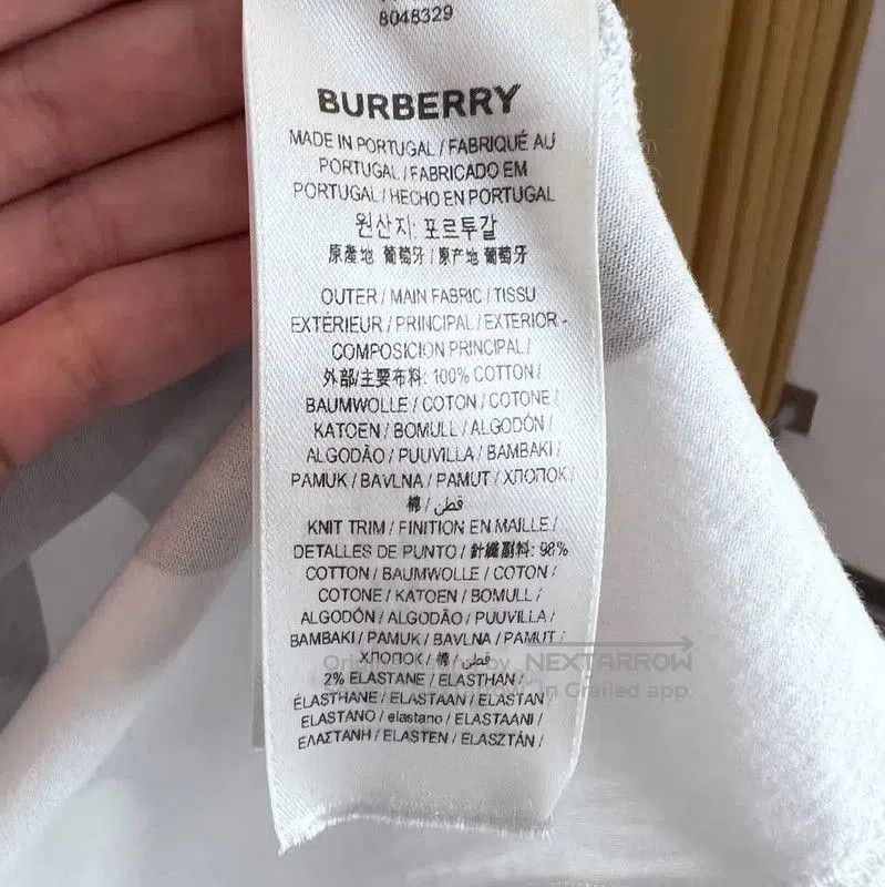 Burberry Burberry White Cotton Graphic Men's T. Size US S / EU 44-46 / 1 - 5 Thumbnail