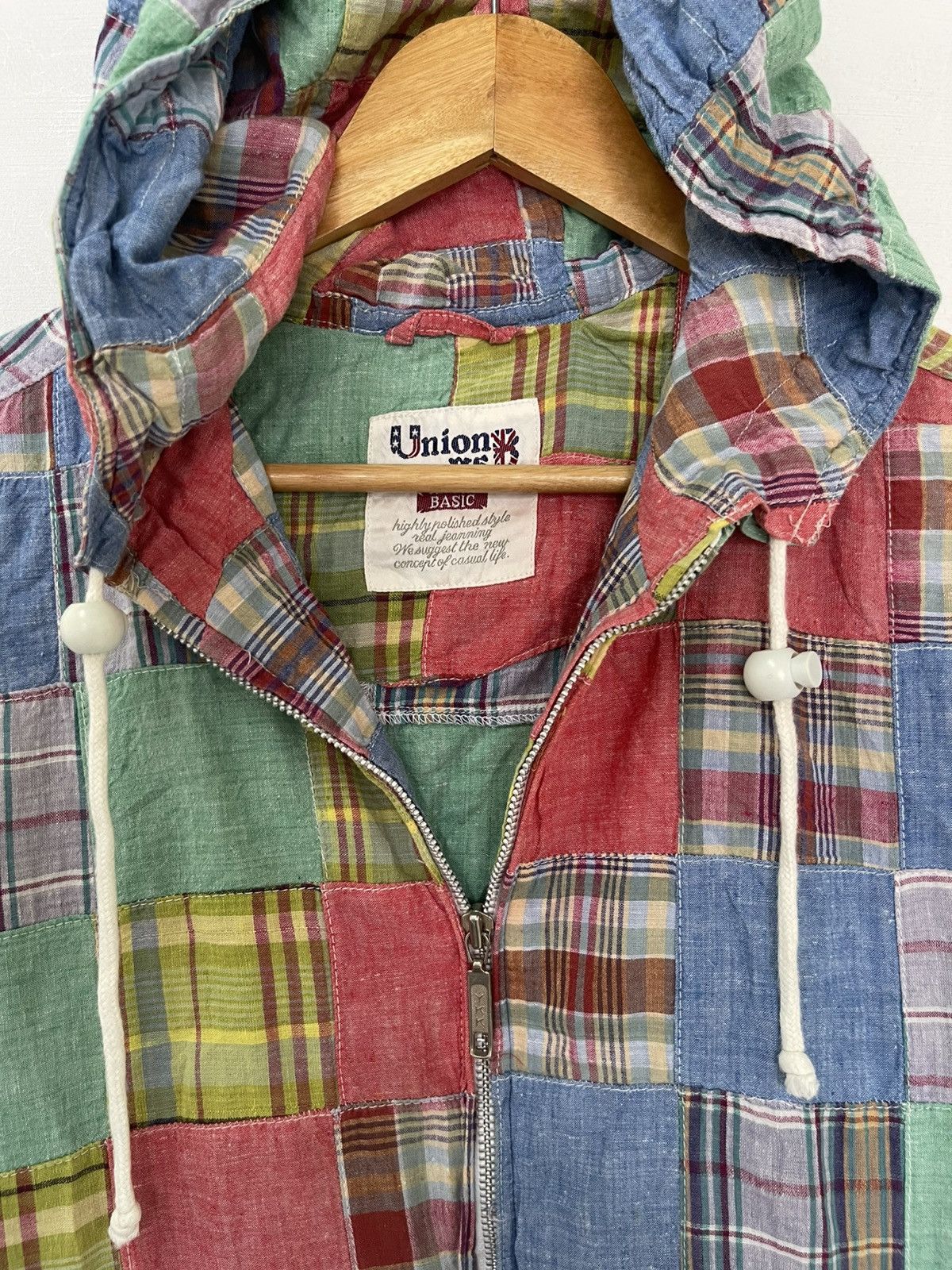UNIONBAY VINTAGE UNION BAY PATCHWORK HOODIE Size US L / EU 52-54 / 3 - 2 Thumbnail