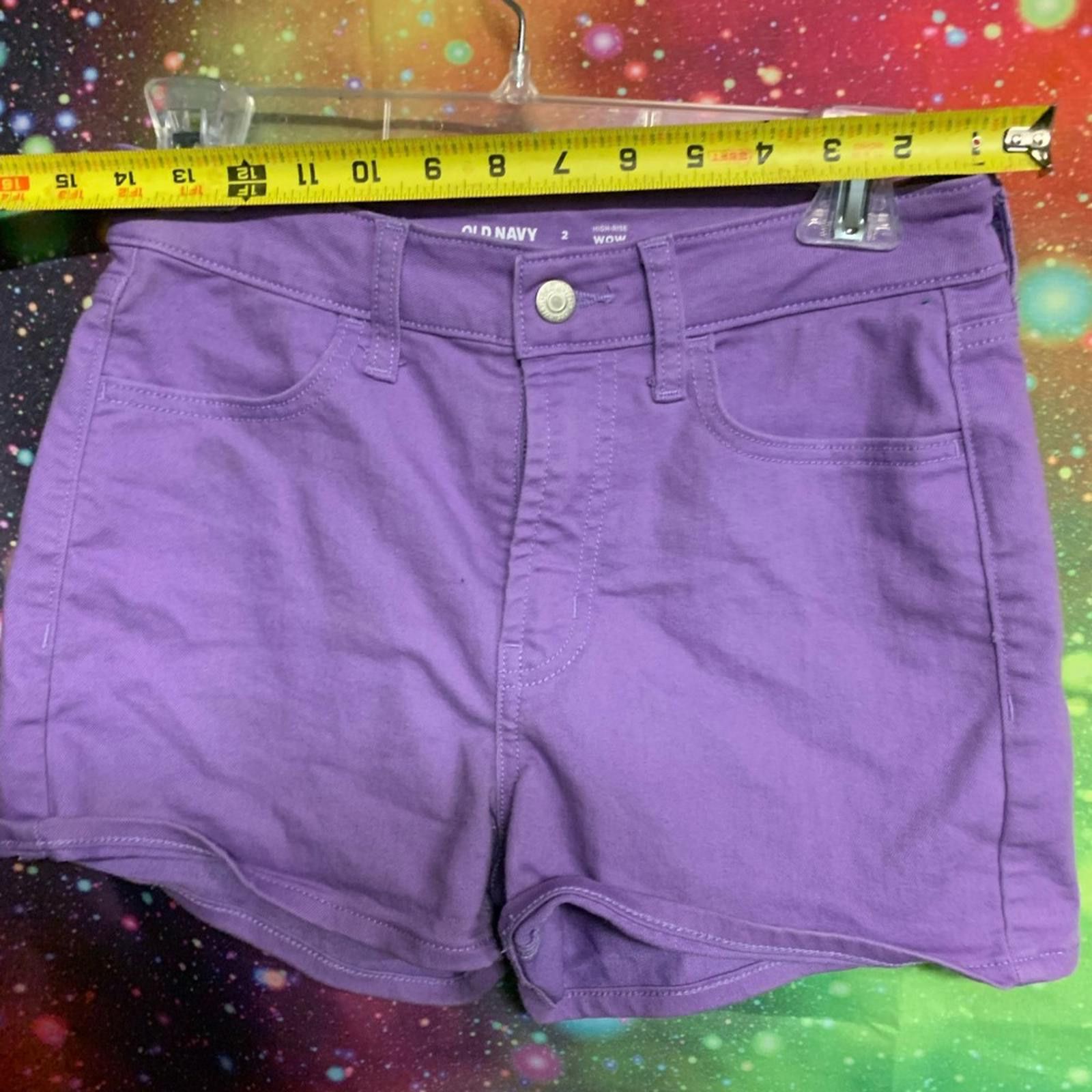 Old Navy Old Navy High Waist Purple Shorts Size 26" / US 2 / IT 38 - 3 Thumbnail