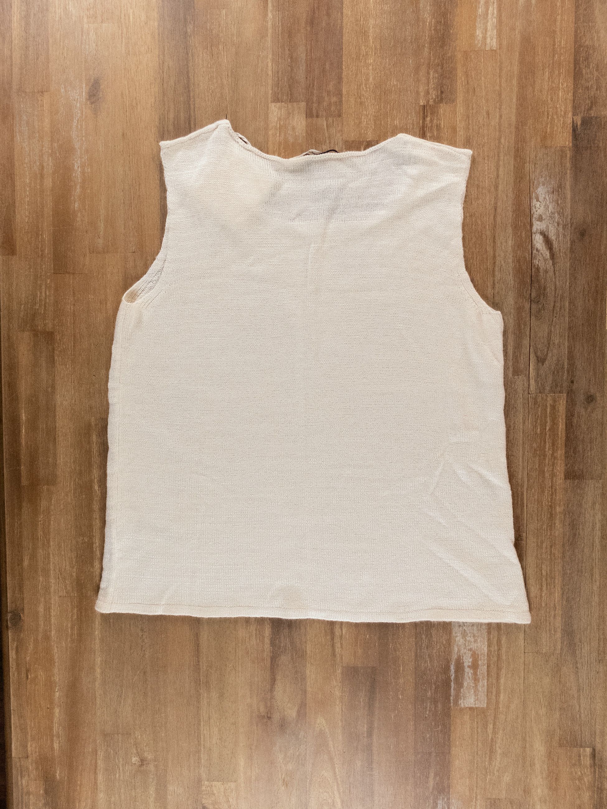 The Row THE ROW Juyah ecru white silk open knit tank top Medium q Size M / US 6-8 / IT 42-44 - 9 Thumbnail