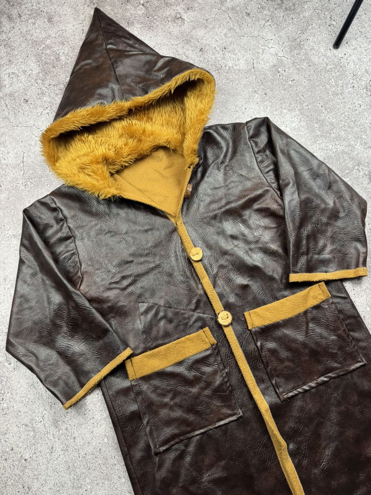 If Six Was Nine Japanese Brand Opium Leather Avant Garde FurJacket Coat Size US M / EU 48-50 / 2 - 2 Thumbnail