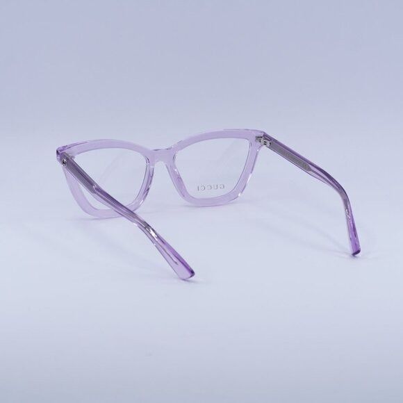 Gucci 🕶️ New Gucci GG1686O 008 Eyeglasses - Transparent Violet Size ONE SIZE - 9 Thumbnail