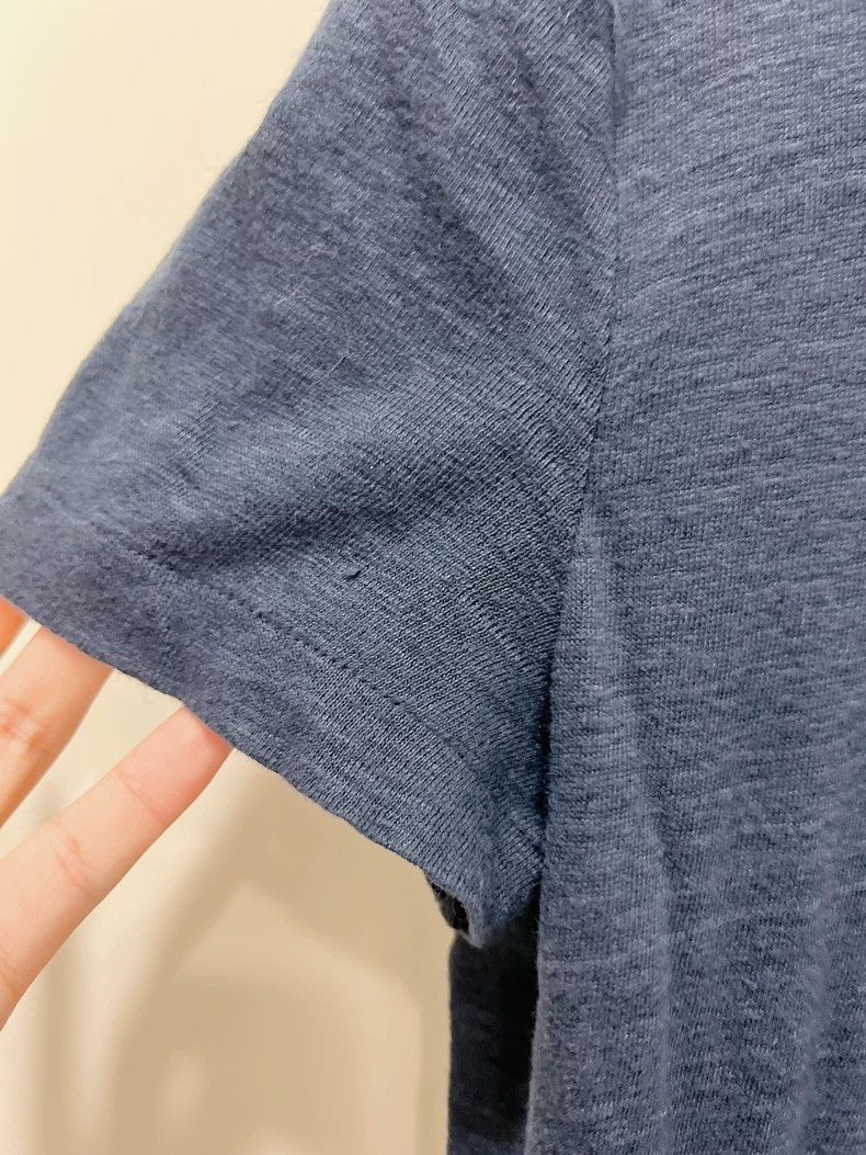 Loro Piana LORO PIANA Blue cotton linen knit short sleeve T-shirt hal Size M / US 6-8 / IT 42-44 - 4 Thumbnail
