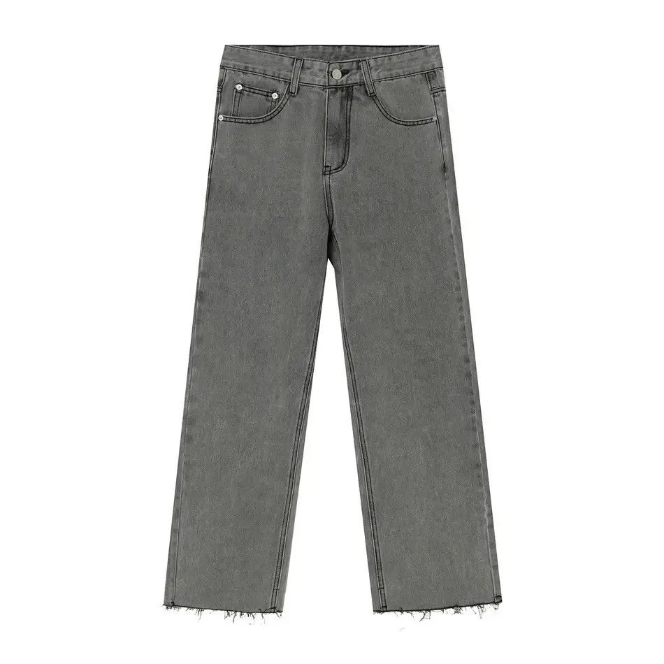 Japanese Brand Retro casual fringed straight leg jeans Size US 32 / EU 48 - 3 Thumbnail