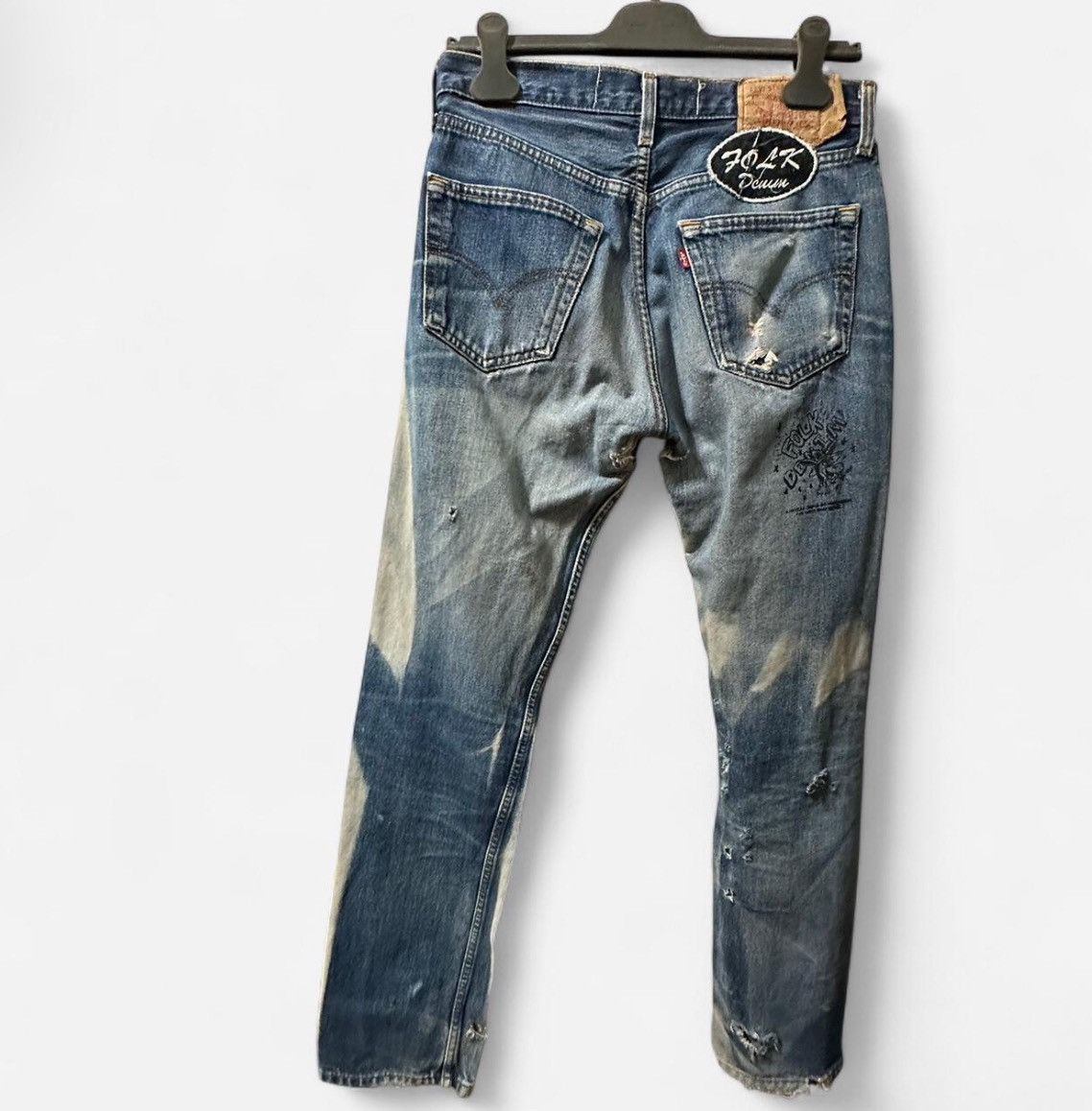 Kentucky Boy Tyler Kentucky boy tyler KBT mock mend levis denim jeans Size US 31 - 2 Thumbnail