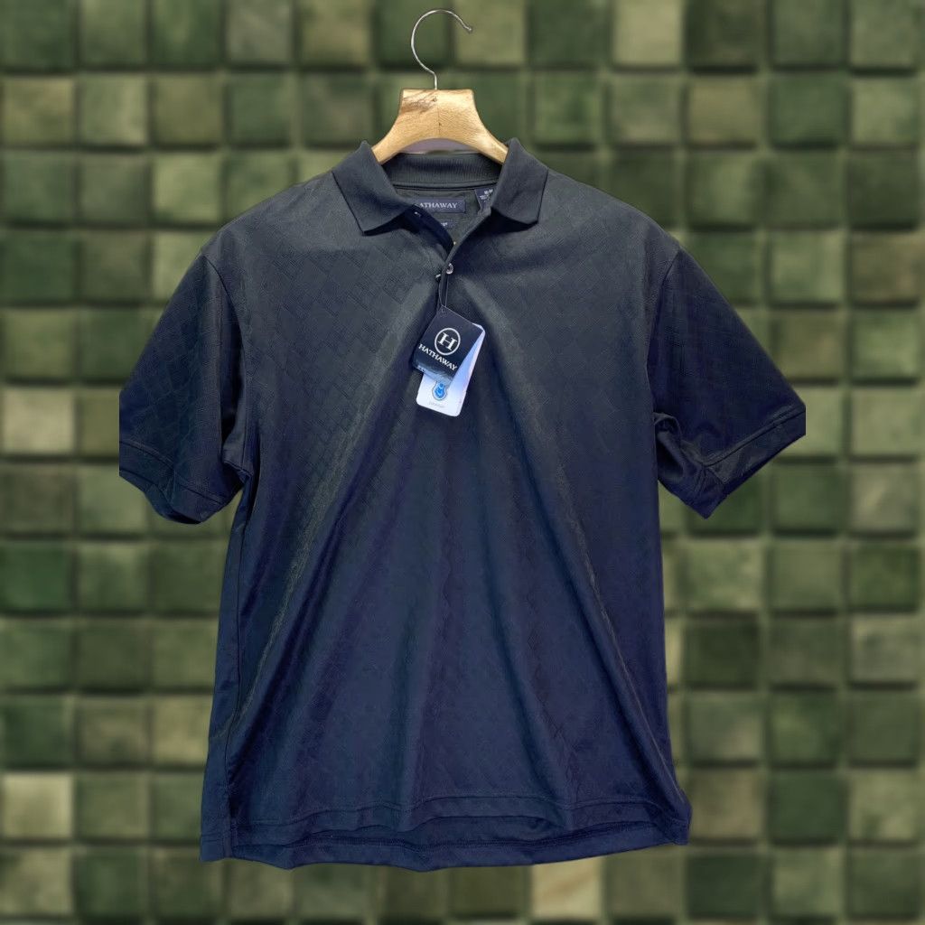 Vintage Hathaway Polo Shirt Men’s M Black Short Sleeve Collared Classic Casual Golf Prep - Size US M / EU 48-50 / 2 - 1 Thumbnail