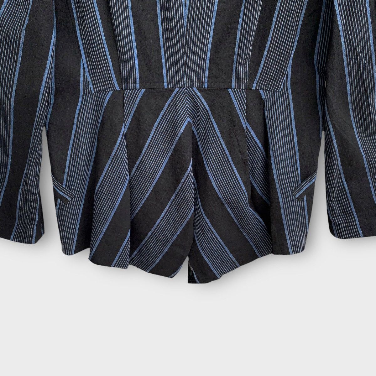 Issey Miyake 80s ISSEY MIYAKE ASYMMETRICAL STRIPED HEMP ARCHIVE WOMENS Size M / US 6-8 / IT 42-44 - 9 Thumbnail